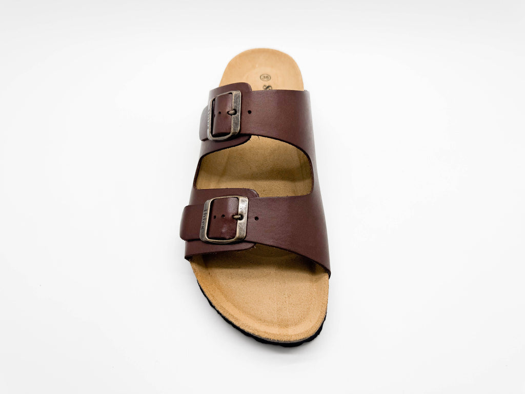 Thies 1856 ® Eco-Ledersandale dunkelbraun