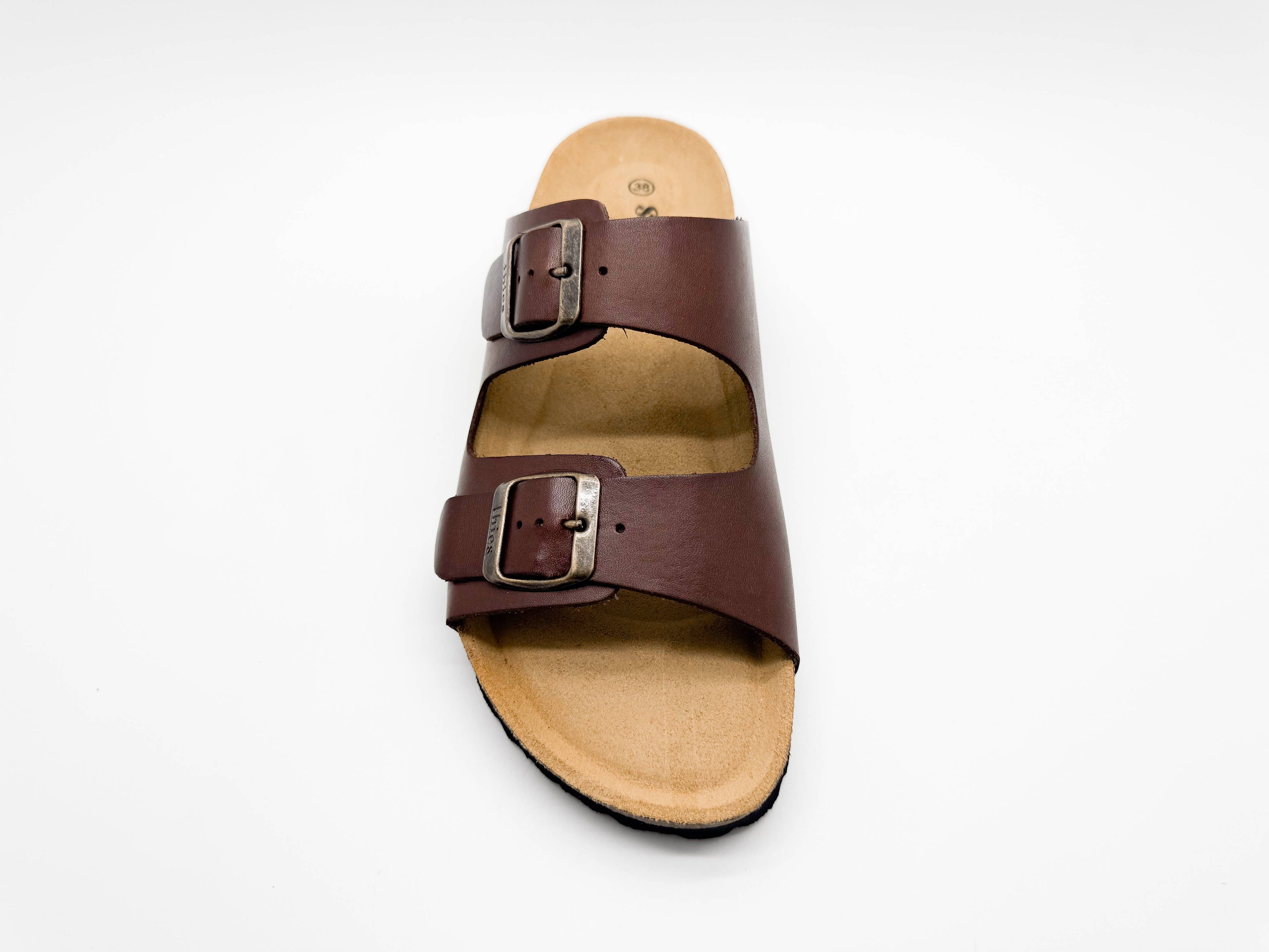 Thies 1856 ® Eco-Ledersandale dunkelbraun