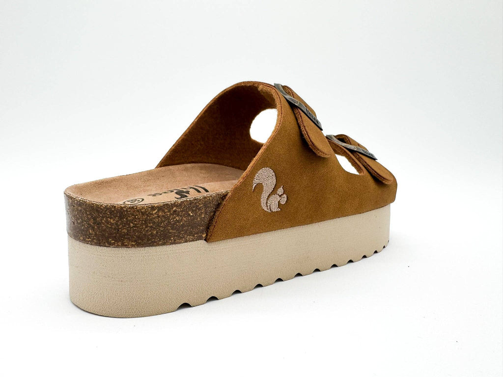 Thies 1856 ® Eco Bio Plateau Sandale vegan cognac