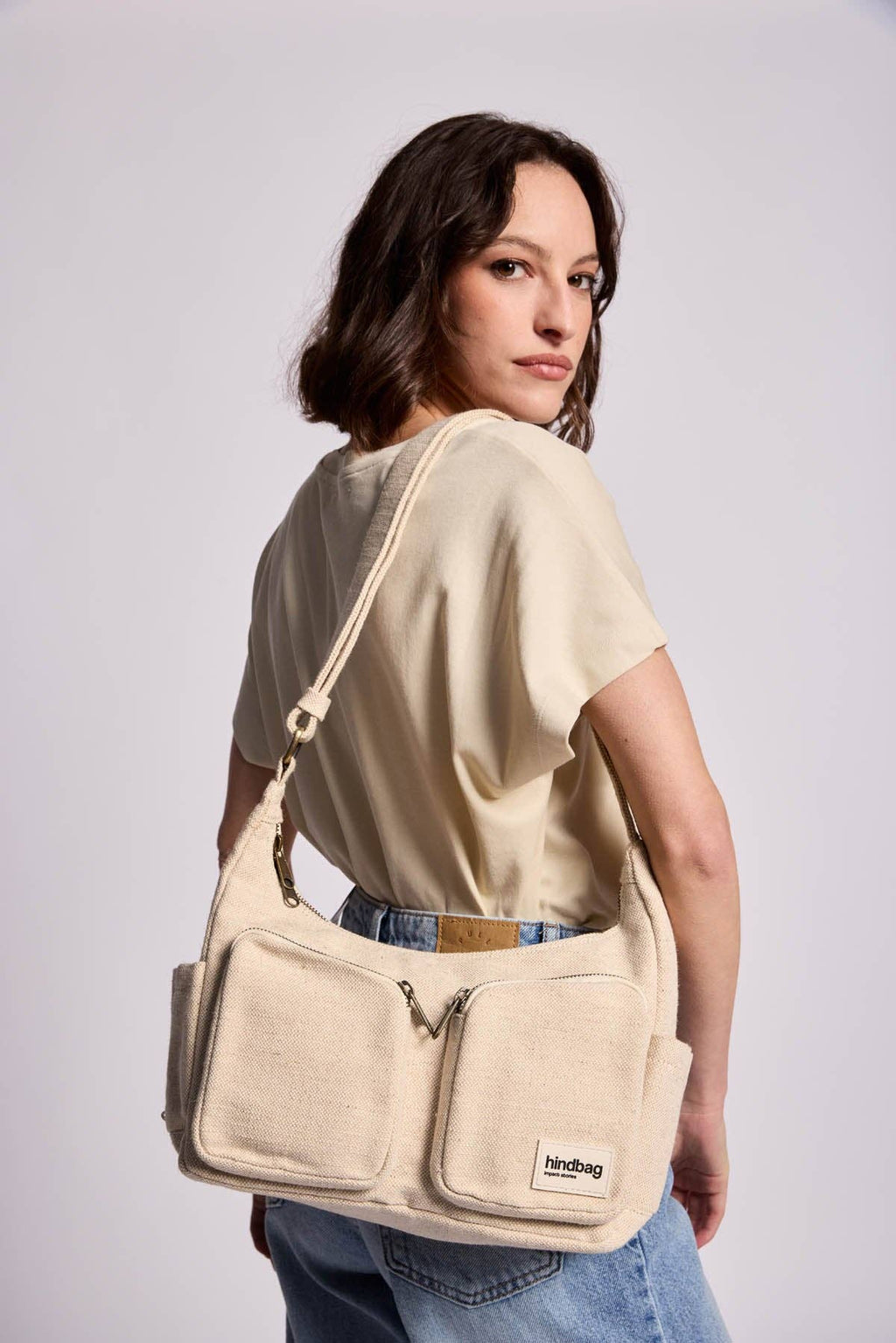 Emile Jute Mehrfachtasche – Frontansicht, natürliches Jutematerial