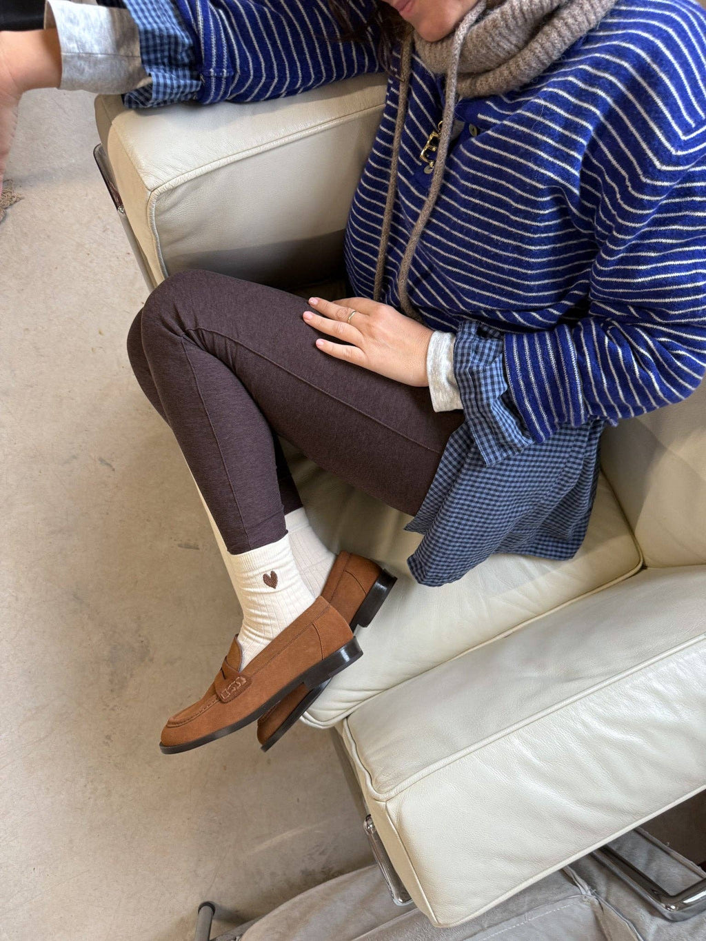 Braune Herzsocken