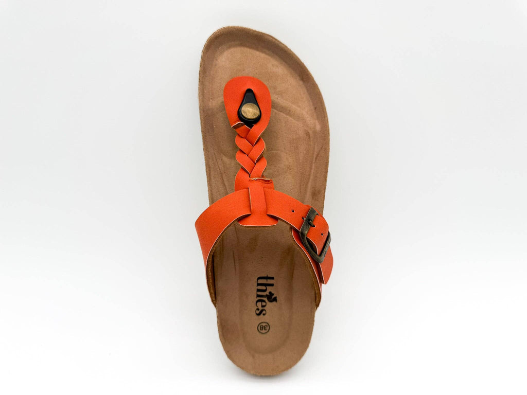 Thies 1856 ® Eco Thong Braid Sandale vegan Karotte