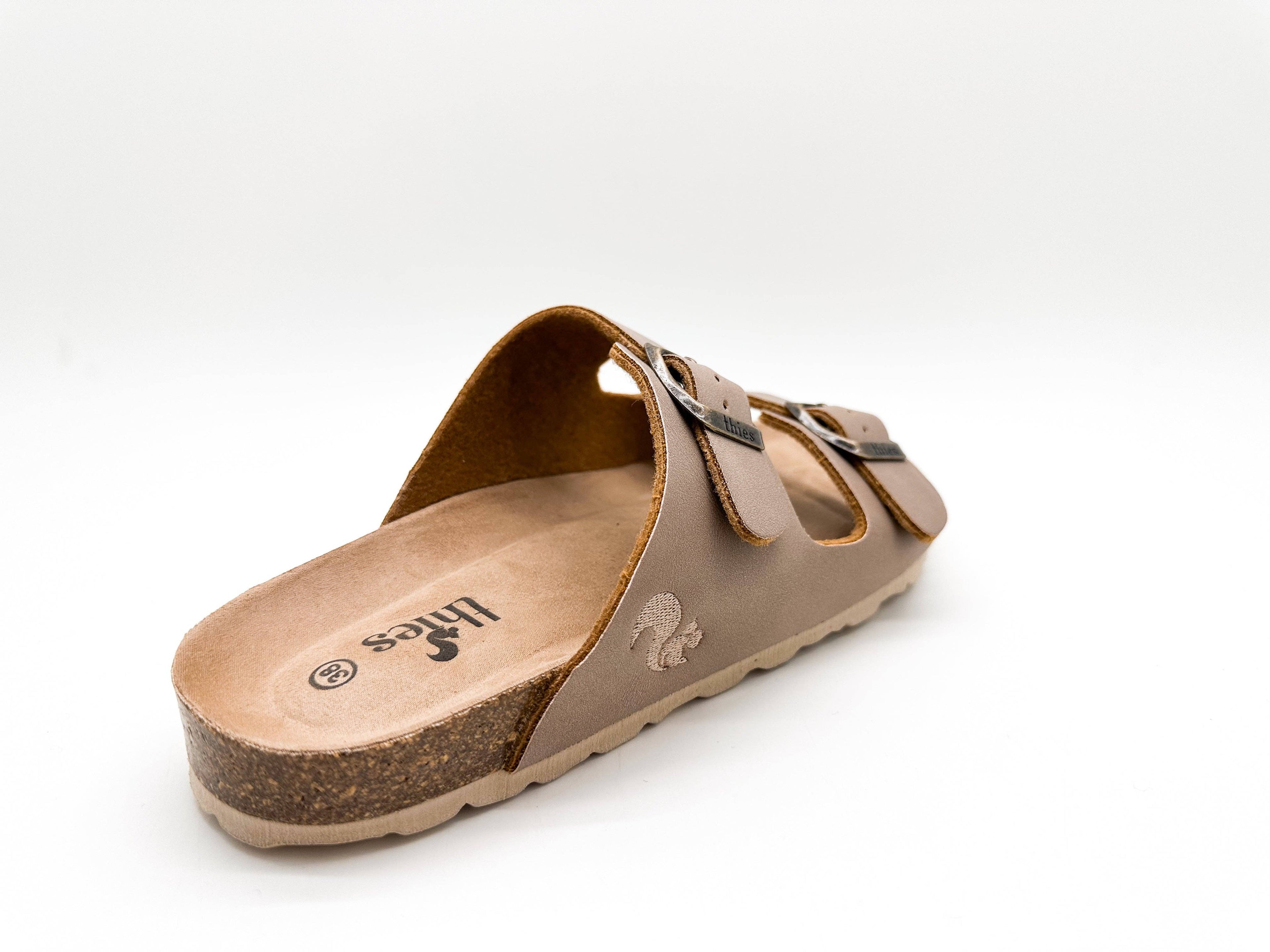 Thies 1856 ® Eco Bio vegane Sandalen in Elefantengrau