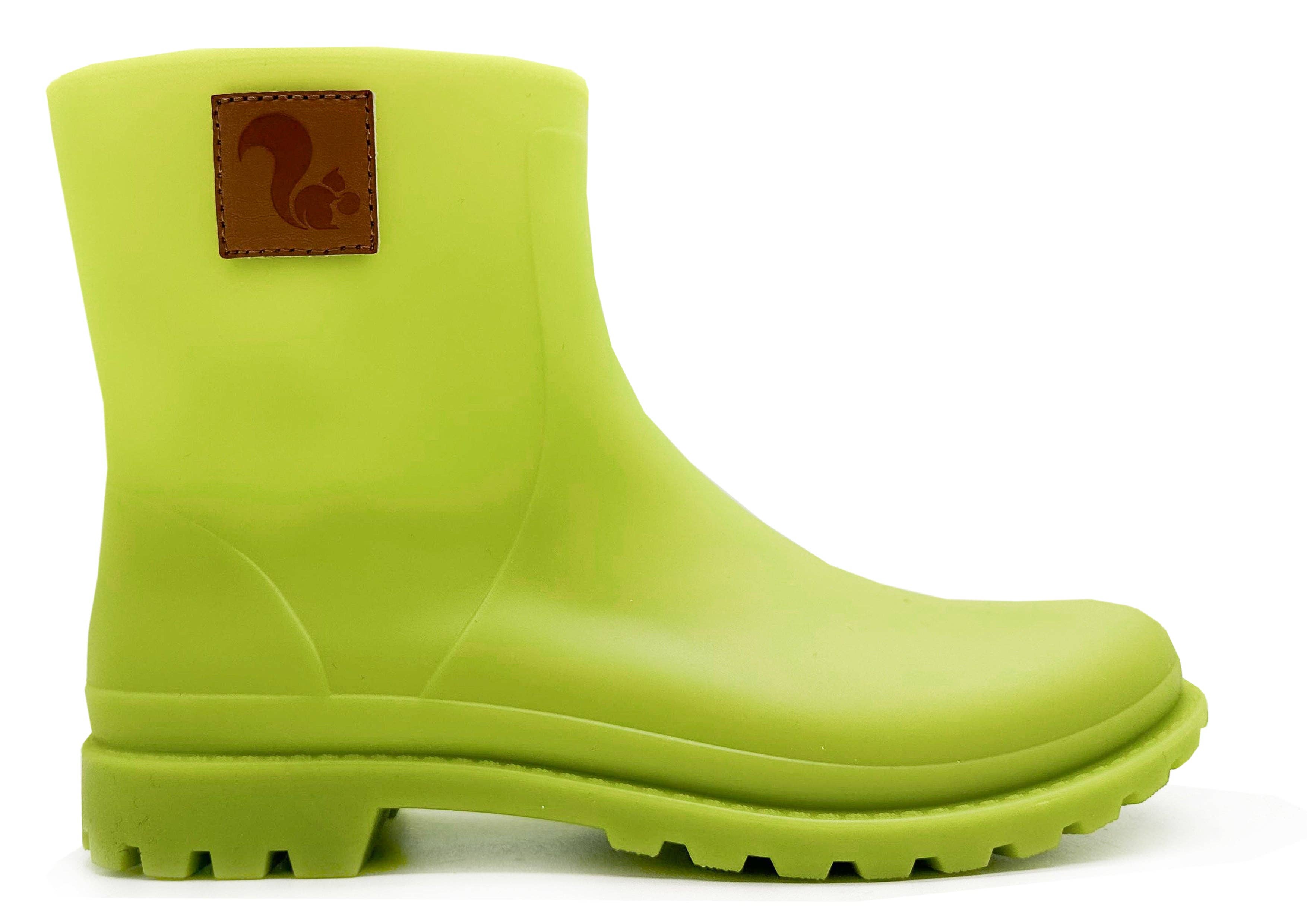 Thies ® Bio Regenstiefel Limette vegan | 100% wasserdichte biologisch abbaubare Regenstiefel