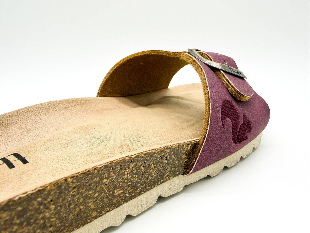 Thies 1856 ® Eco Bio Riemensandale vegan pflaumenfarben