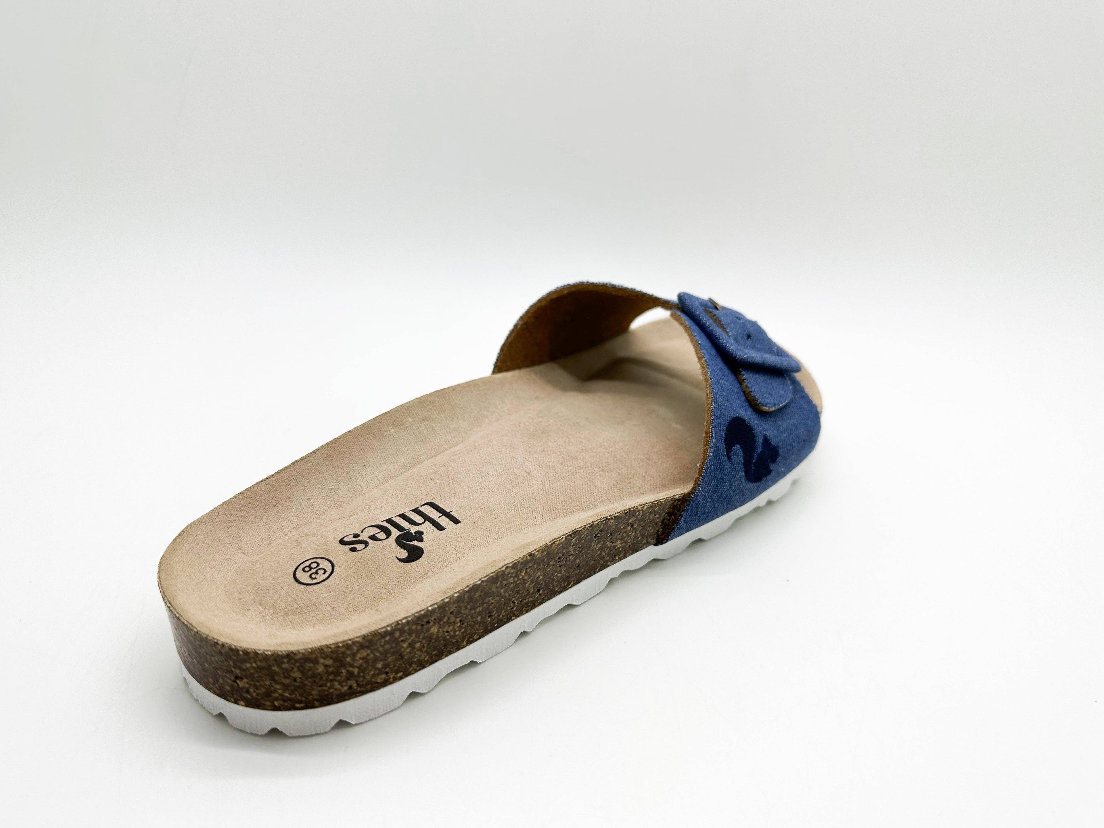 Thies 1856 ® Rec Denim Riemchensandale veganes Denim Blau