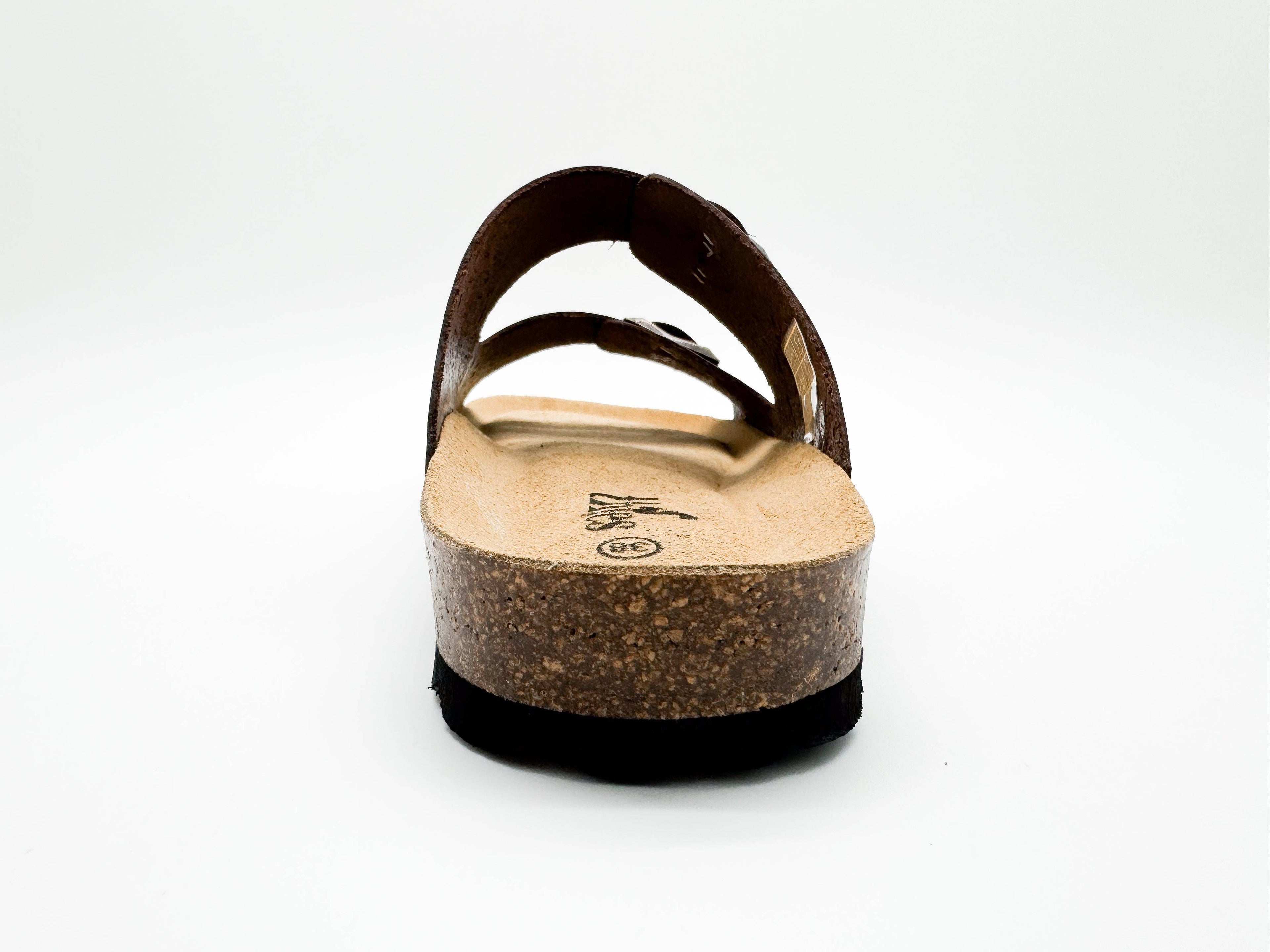 Thies 1856 ® Eco-Ledersandale dunkelbraun