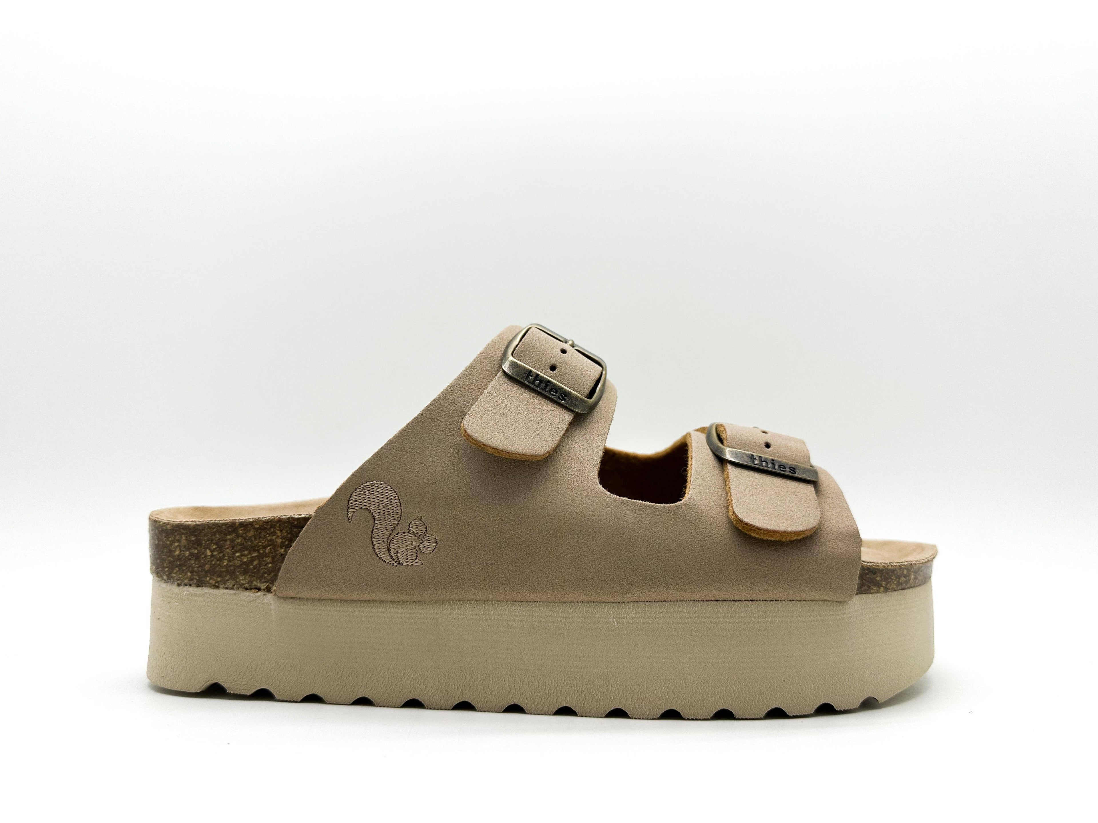 Thies 1856 ® Eco Bio Plateau Sandale vegan creme