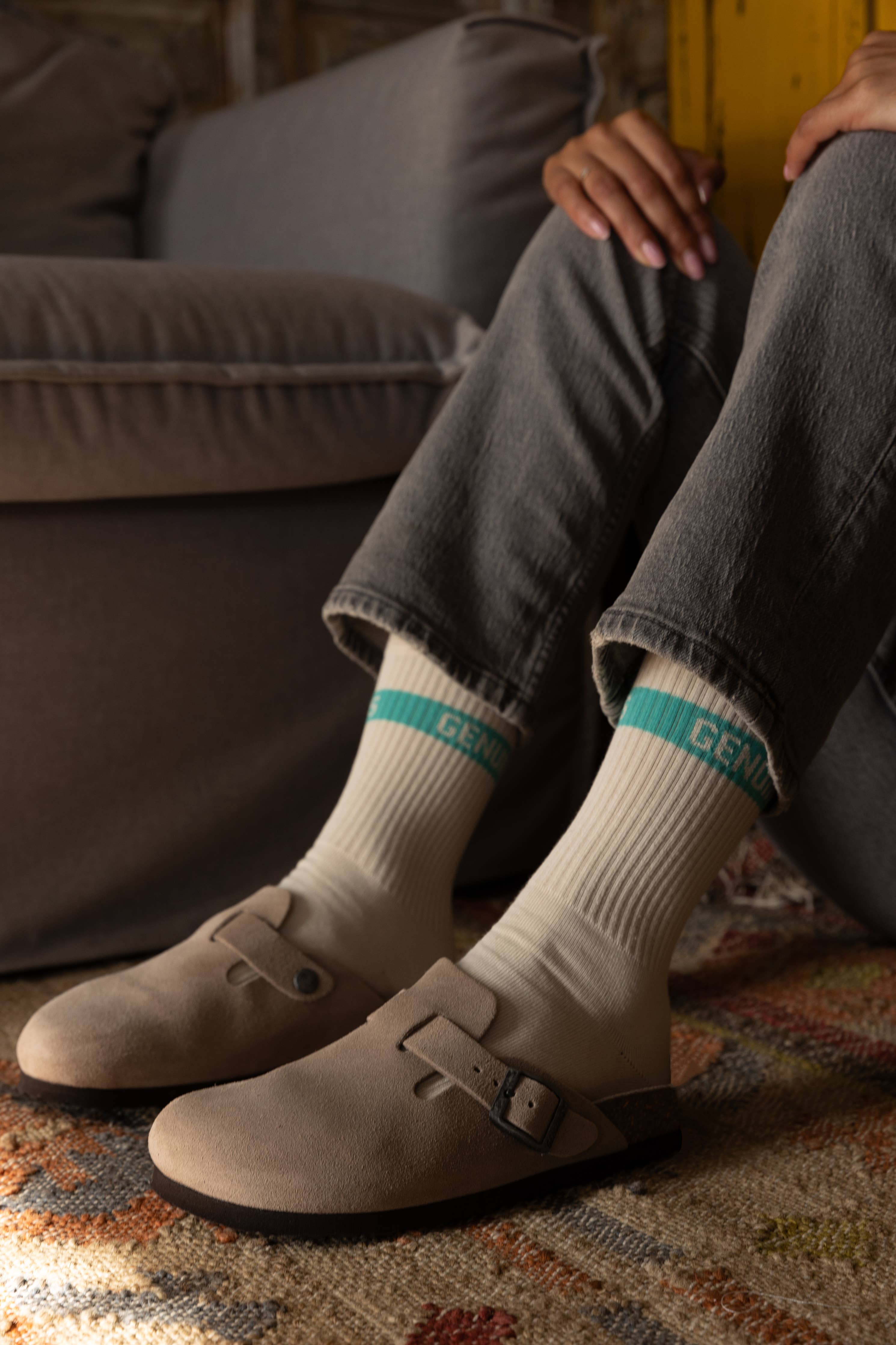 RIVA VELOUR TAUPE Unisex Clogs