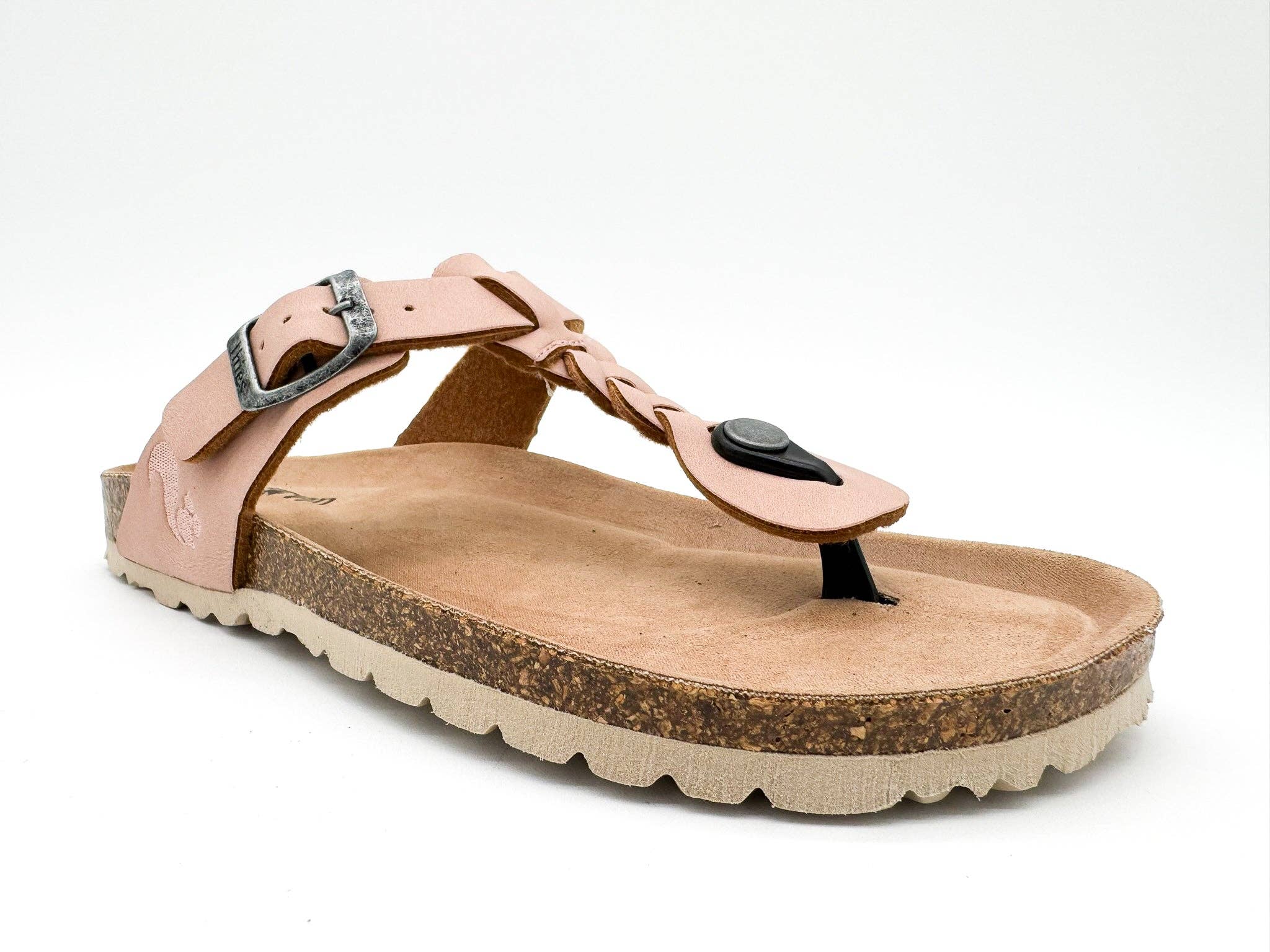 Thies 1856 ® Eco Thong Braid Sandale vegan blassrosa