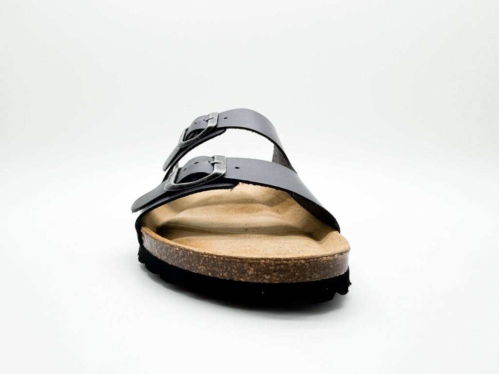 Thies 1856 ® Eco-Ledersandale Anthrazit