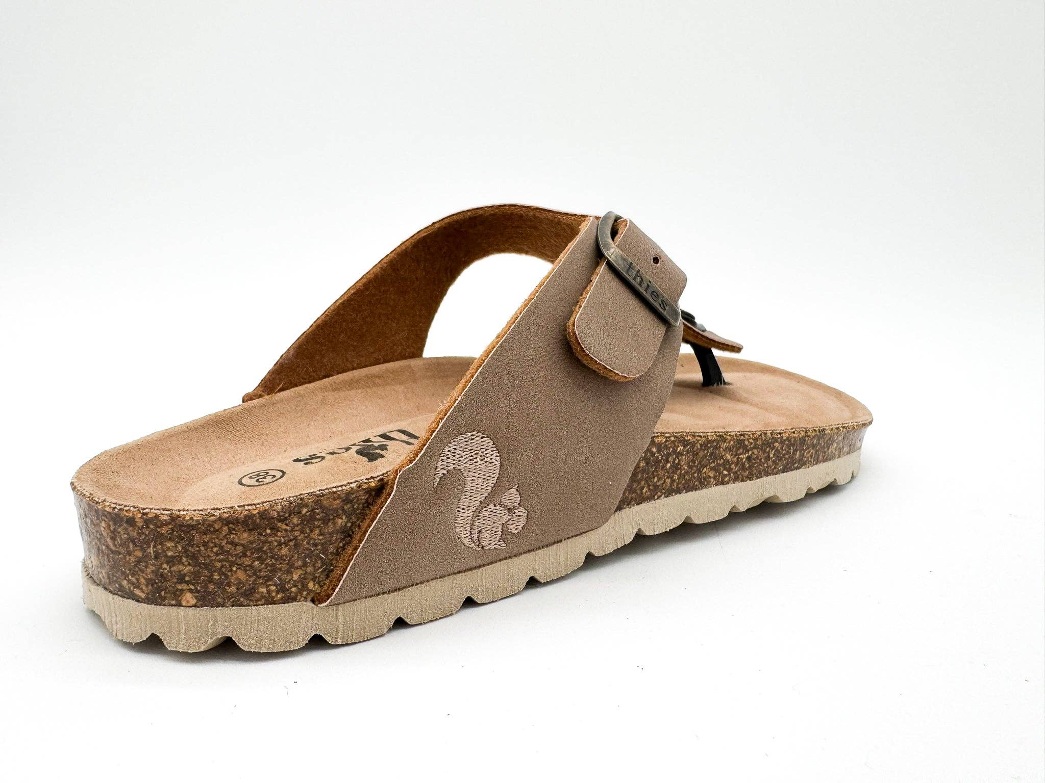 Thies 1856 ® Eco Bio Zehentrenner vegan elephant grey