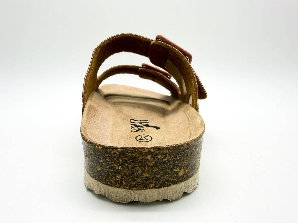 Thies 1856 ® Eco Bio bedeckte Sandale, vegan, Terrakotta-Rose: Rosa / Veggie-Wildleder recyceltes PES / 39
