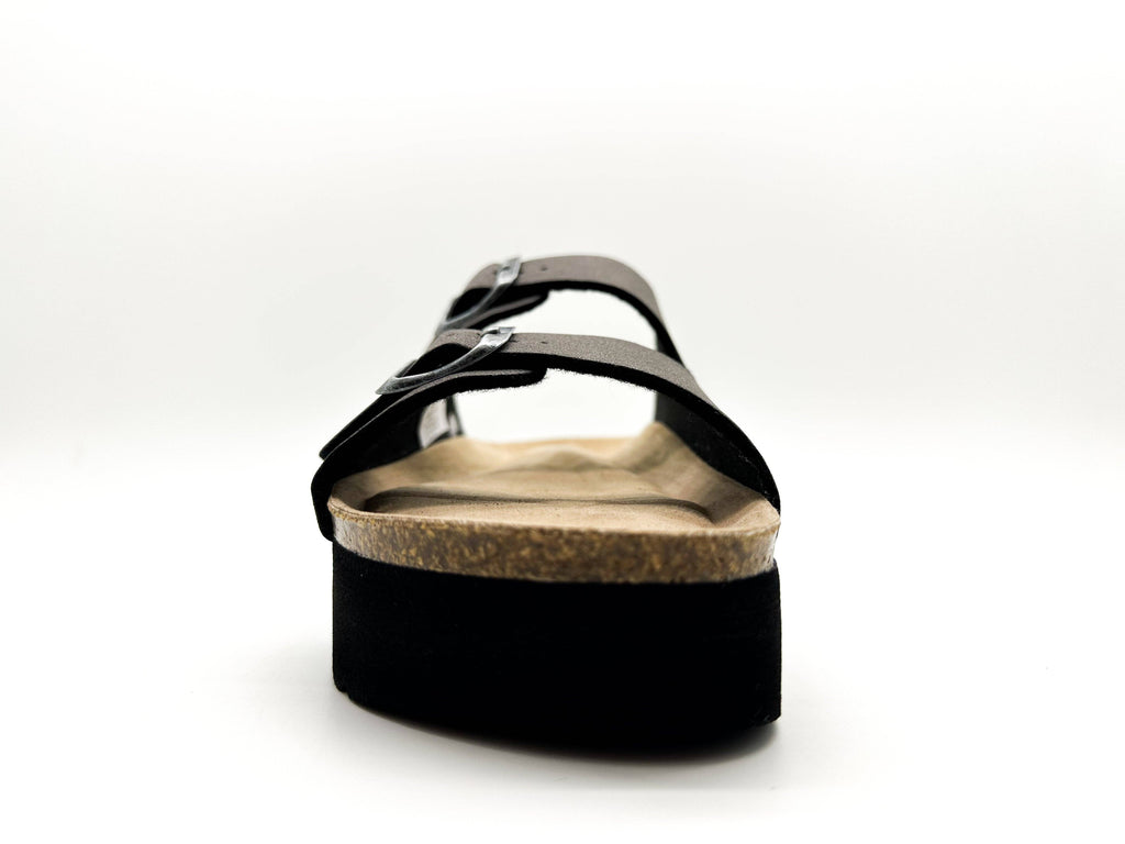 Thies 1856 ® Eco Bio Plateau Sandale vegan in Anthrazit
