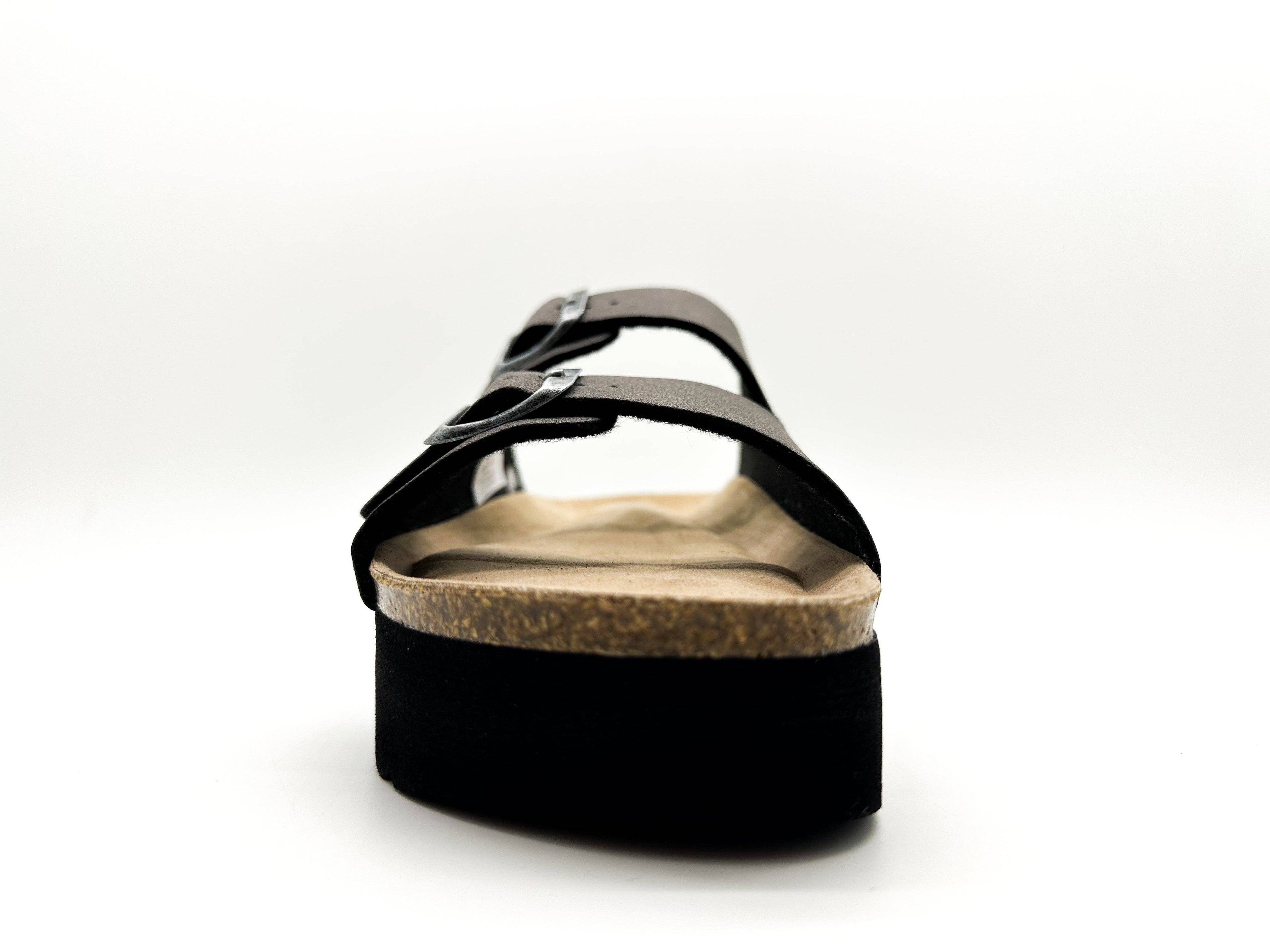 Thies 1856 ® Eco Bio Plateau Sandale vegan in Anthrazit