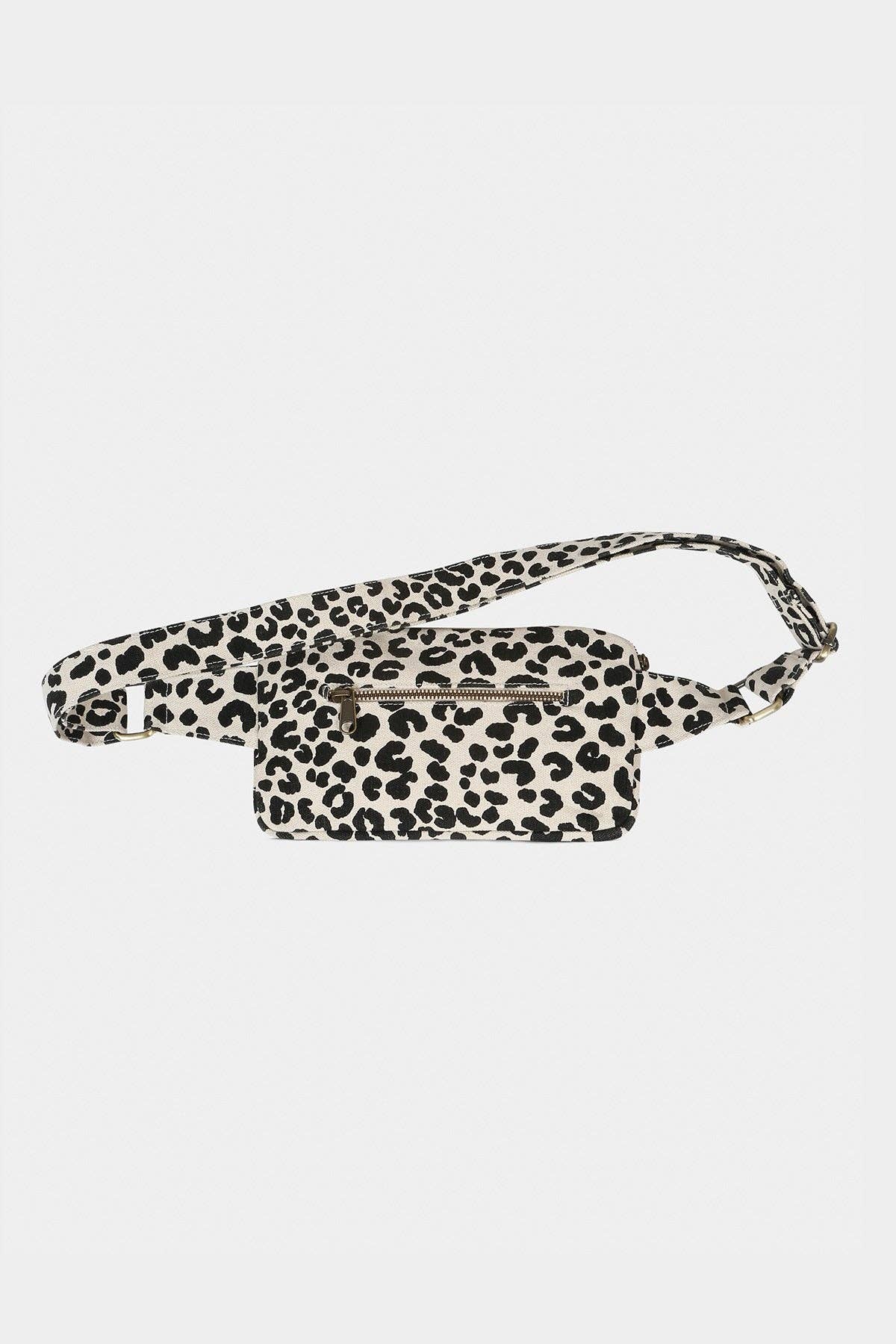 Harry Gürteltasche Leopardenmuster Ecru