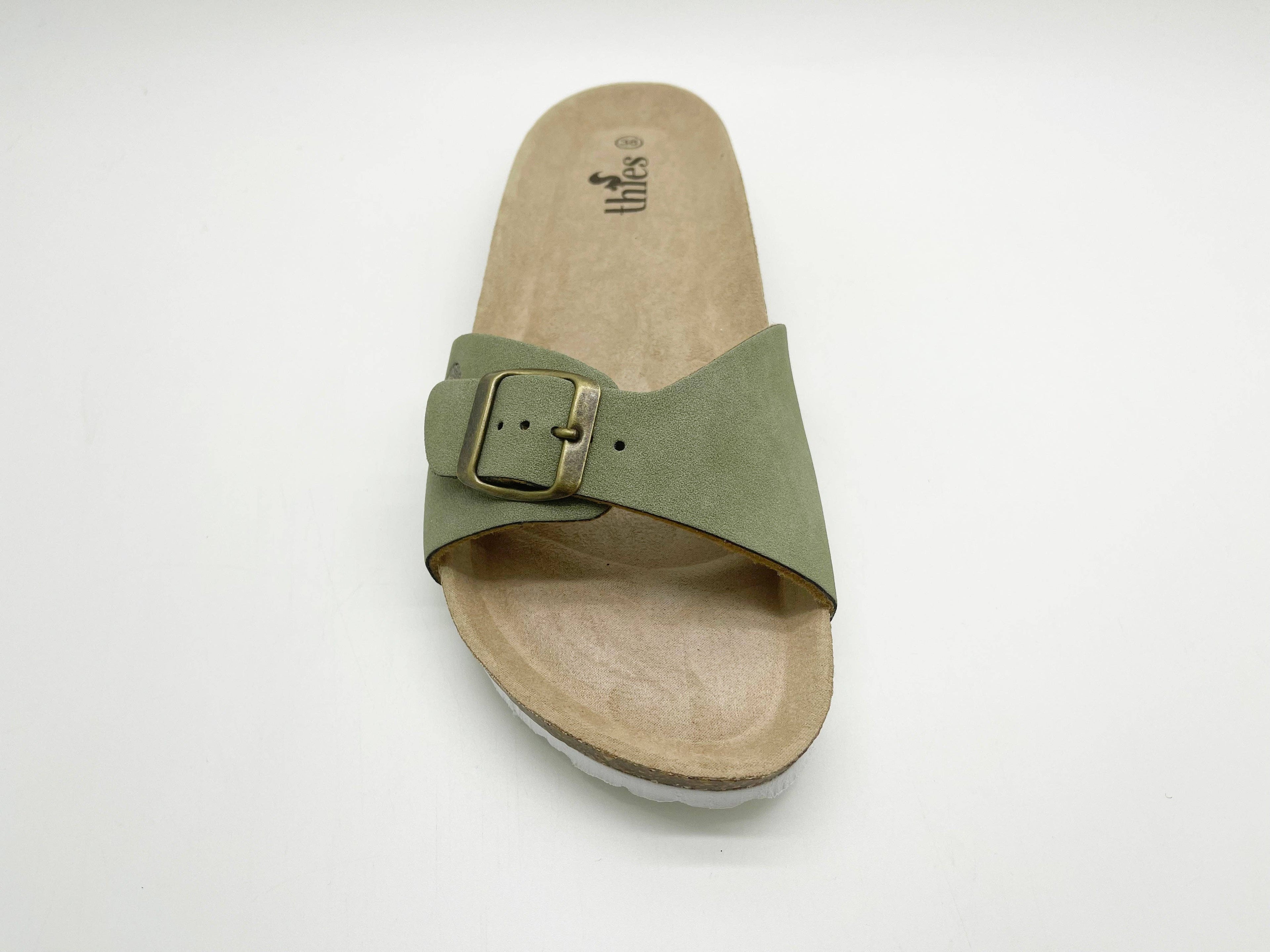 Thies 1856 ® Eco Bio Riemensandale vegan smaragdgrün