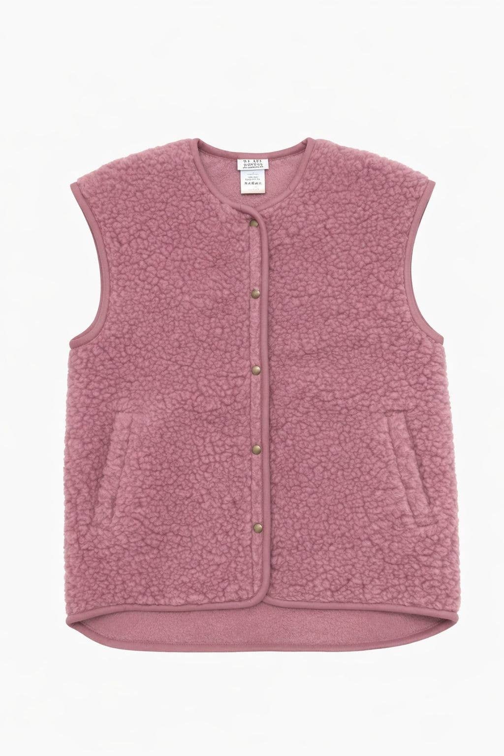 Woll-Bodywarmer Nova Pink, Seitenansicht, nachhaltig – VomKaff