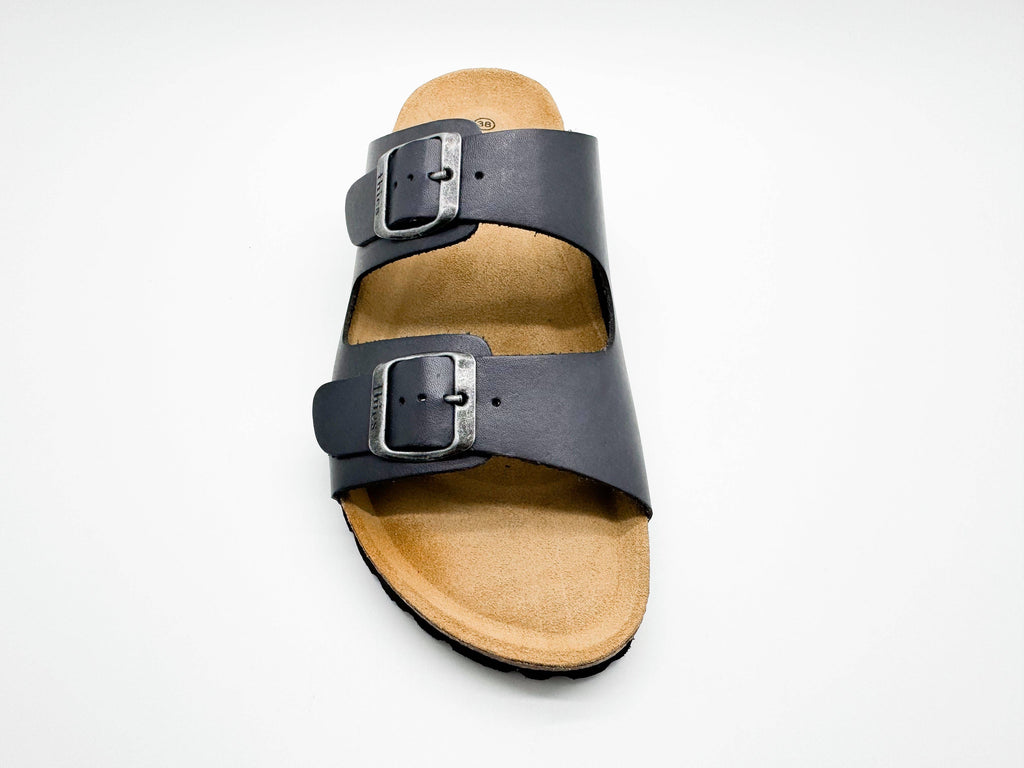 Thies 1856 ® Eco-Ledersandale Anthrazit
