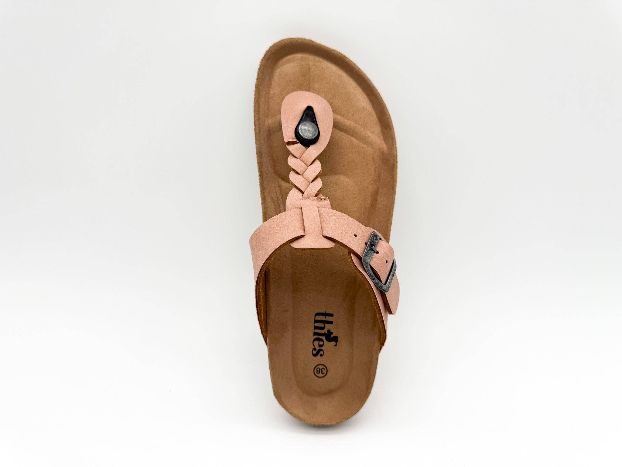Thies 1856 ® Eco Thong Braid Sandale vegan blassrosa