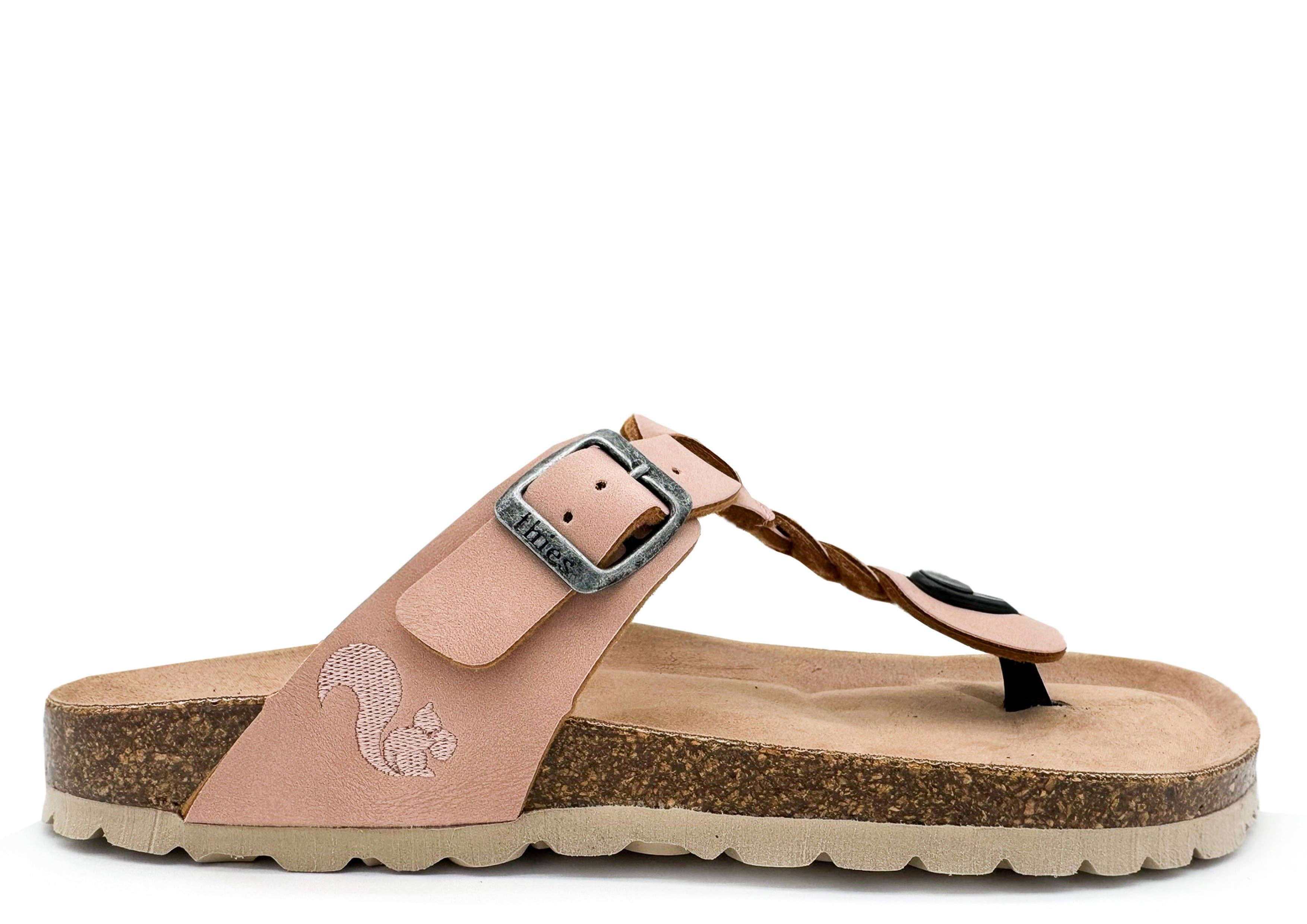 Thies 1856 ® Eco Thong Braid Sandale vegan blassrosa