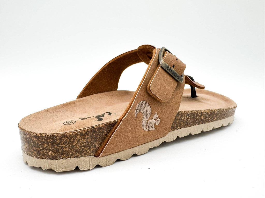 Thies 1856 ® Eco Thong Braid Sandale vegan Cashew
