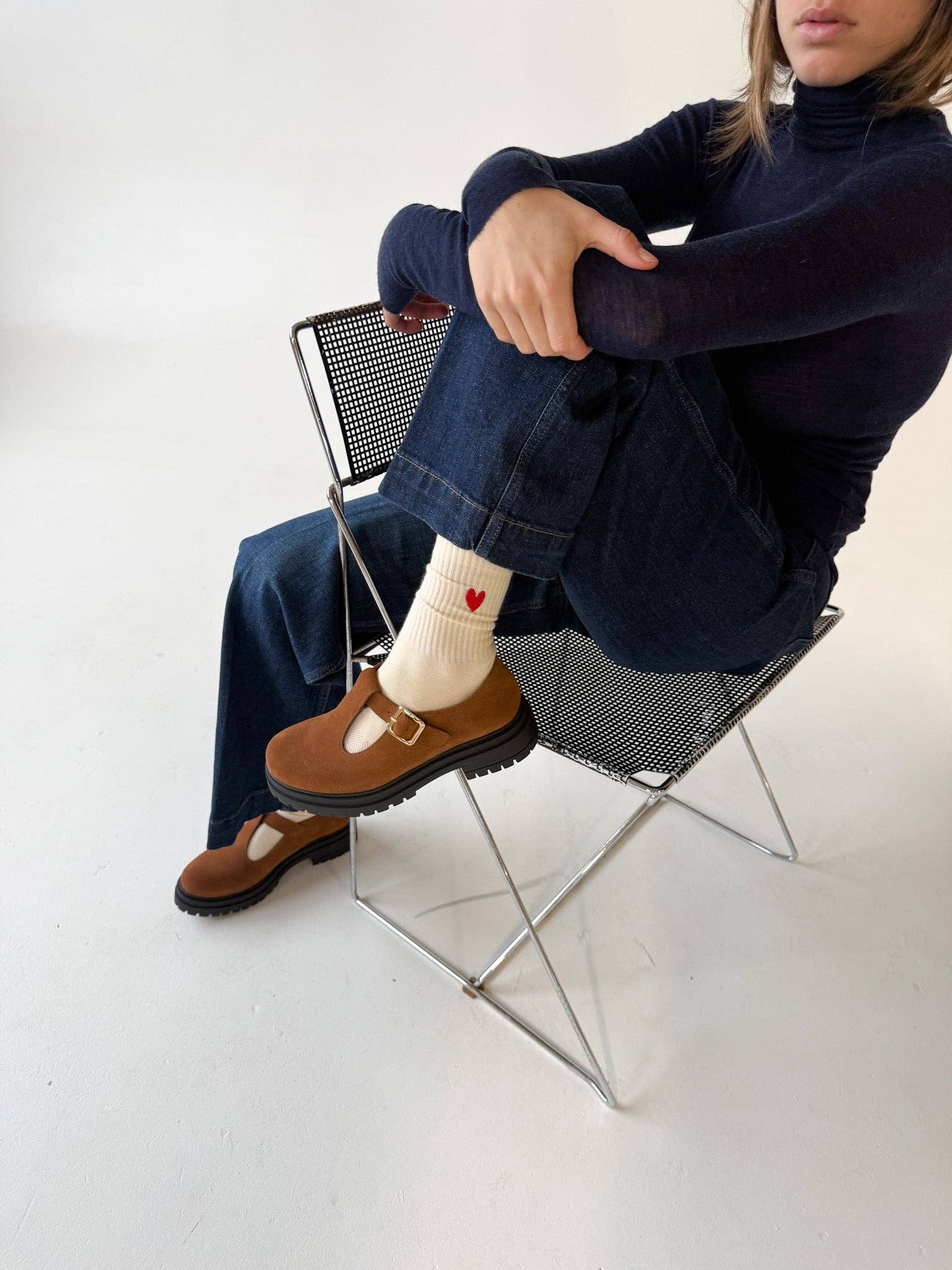 Rote Herzsocken