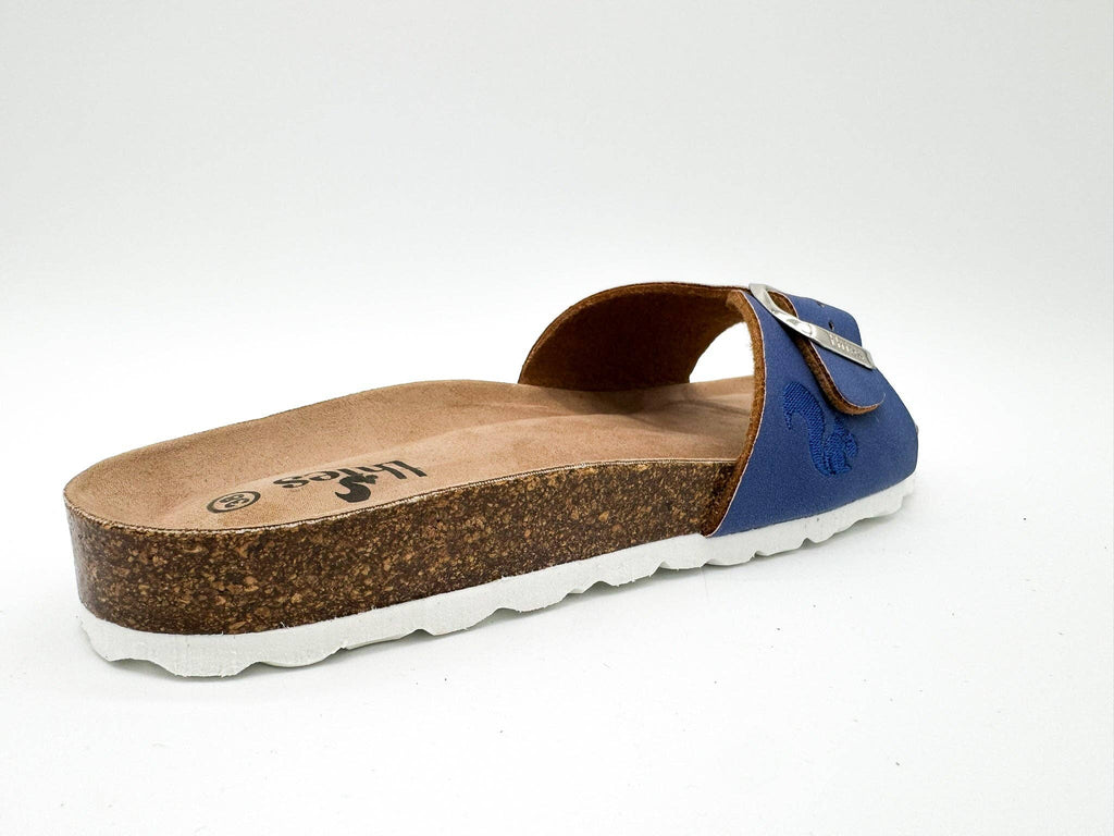 Thies 1856 ® Eco Bio Riemensandale vegan blau
