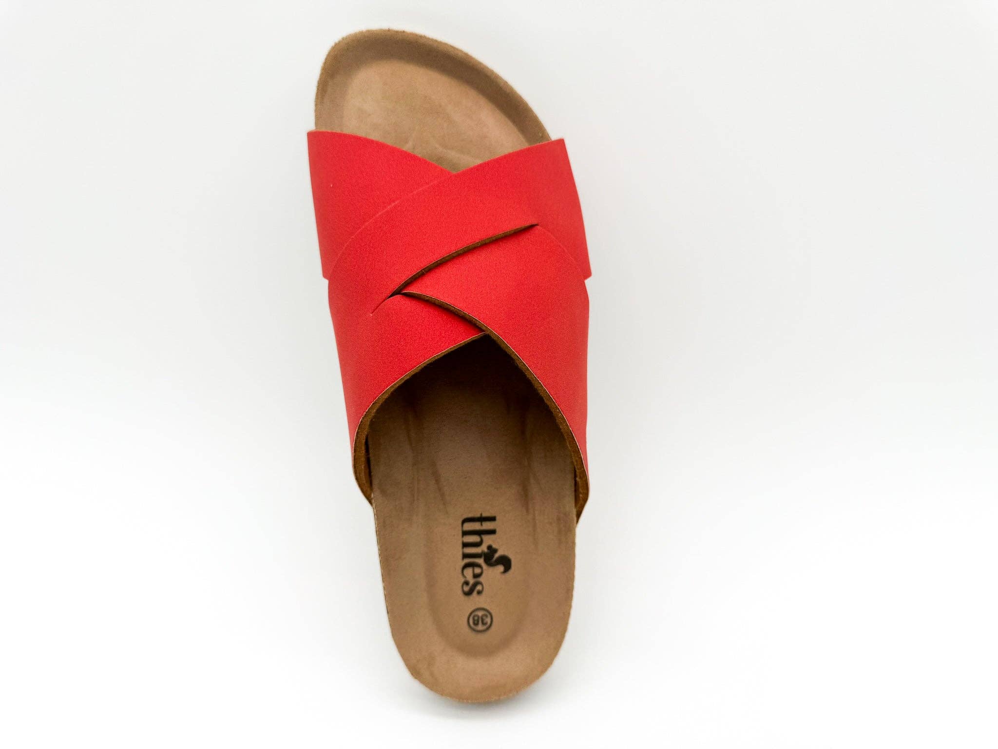 Thies 1856 ® Eco Bio Cross Sandale vegan koralle