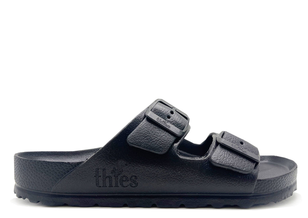 Thies 1856 ® Ecofoam vegane Sandale in Schwarz