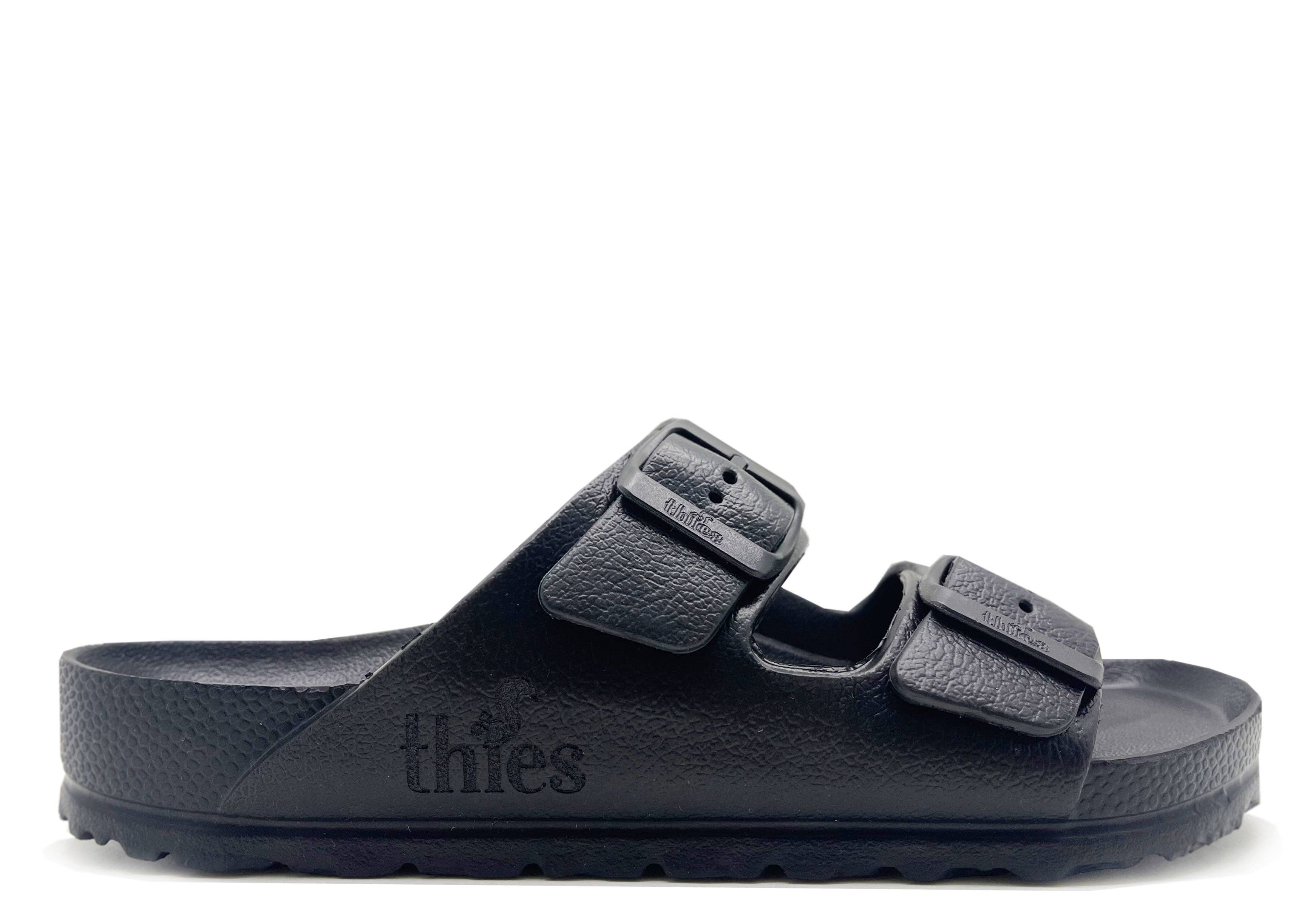 Thies 1856 ® Ecofoam vegane Sandale in Schwarz