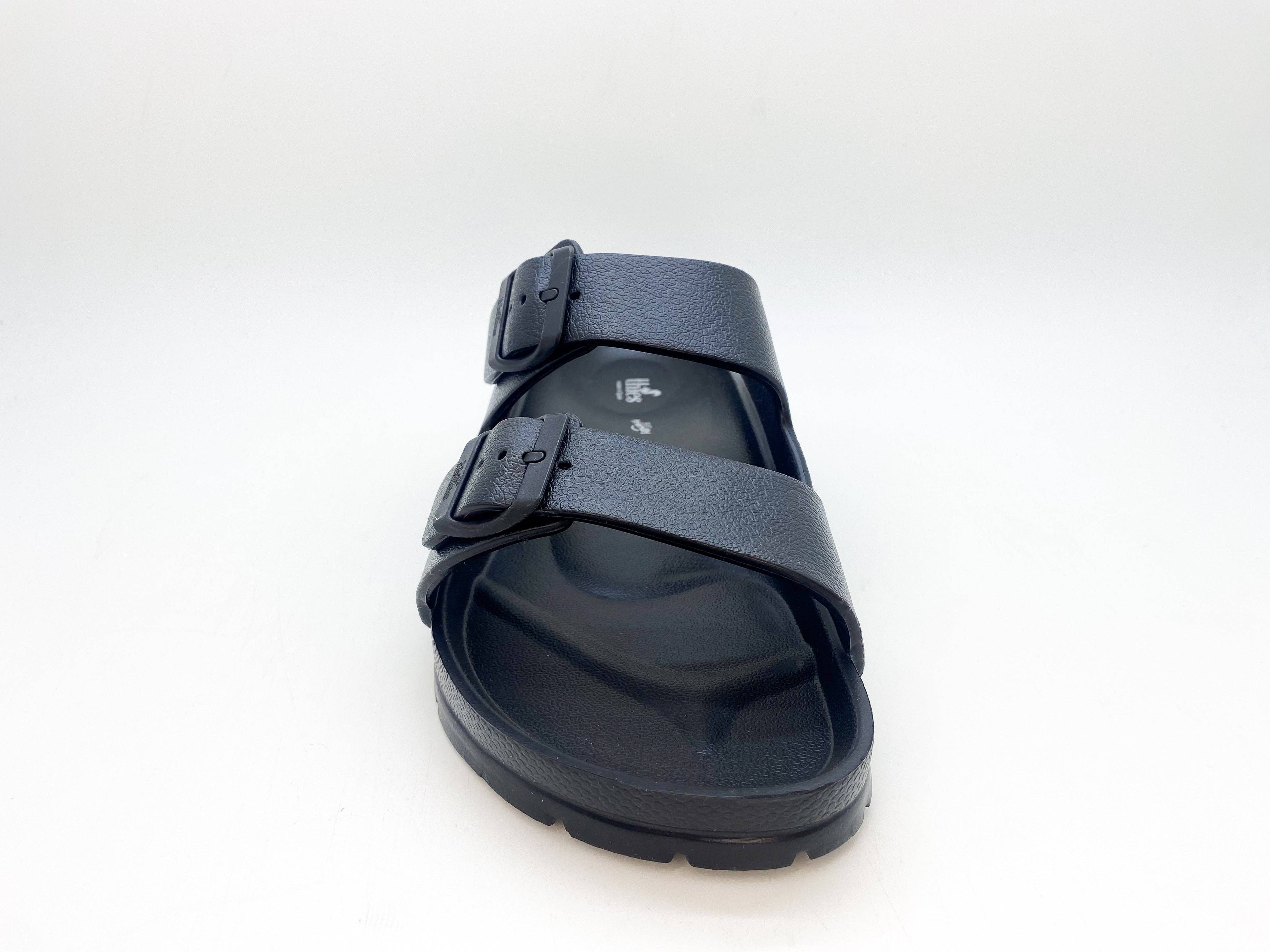 Thies 1856 ® Ecofoam vegane Sandale in Schwarz