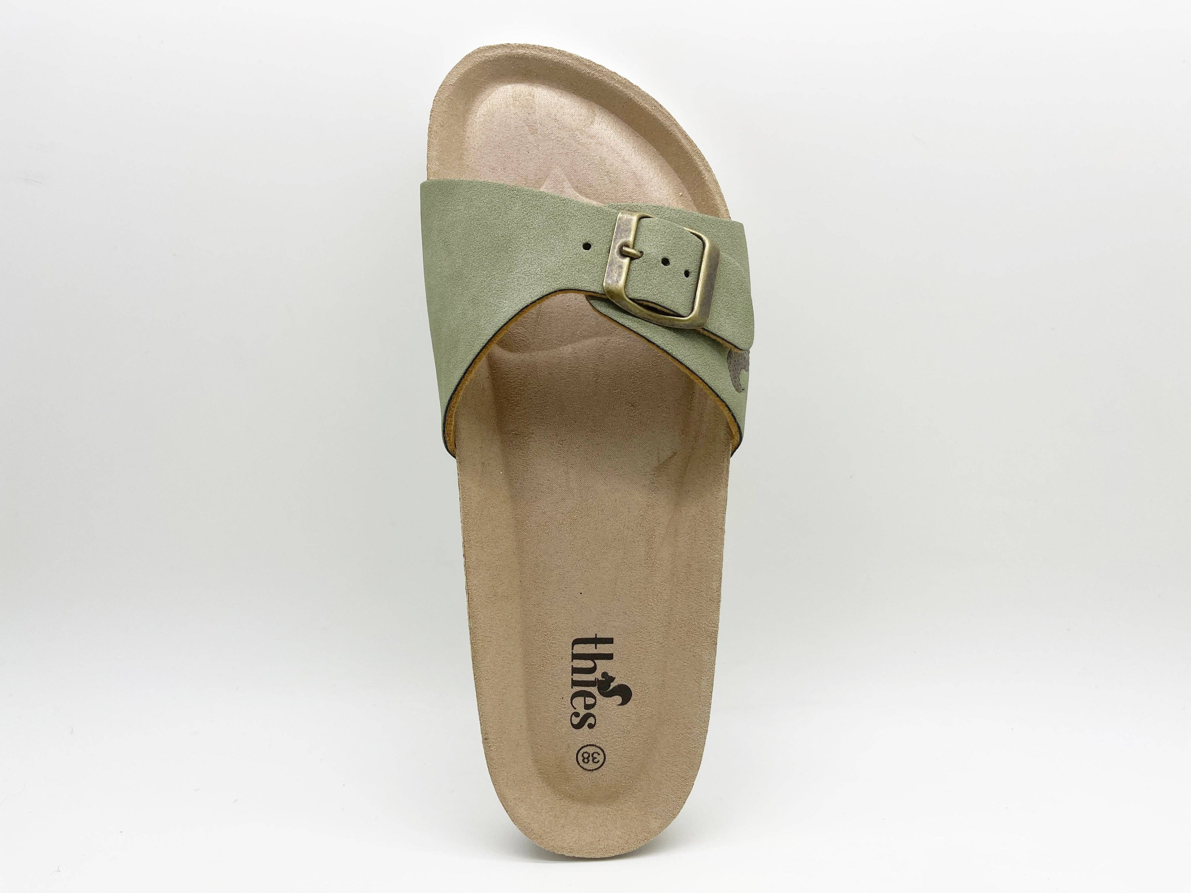 Thies 1856 ® Eco Bio Riemensandale vegan smaragdgrün