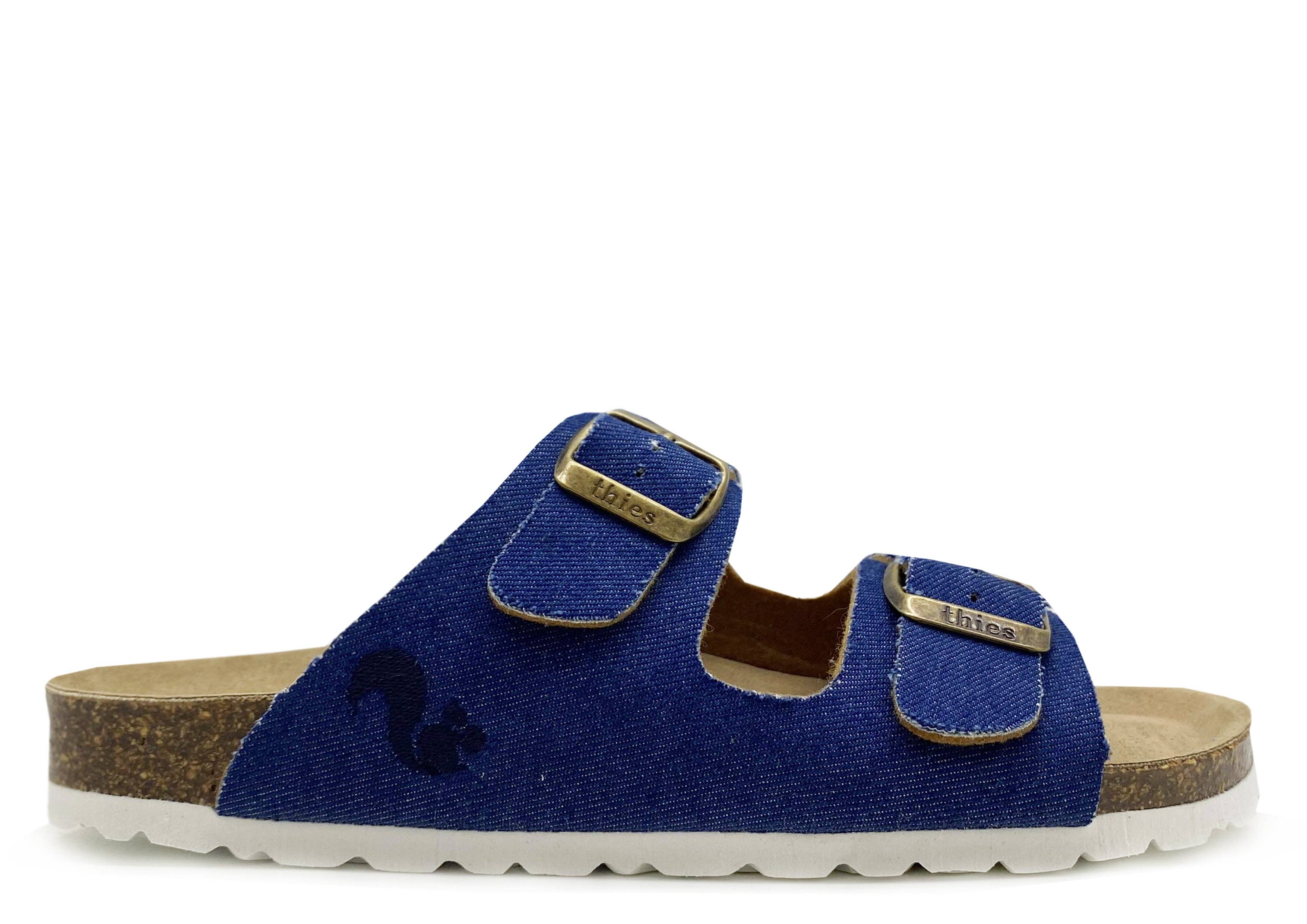Thies 1856 ® Rec Denim Sandale vegan denim blau