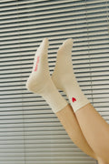 Rote Herzsocken