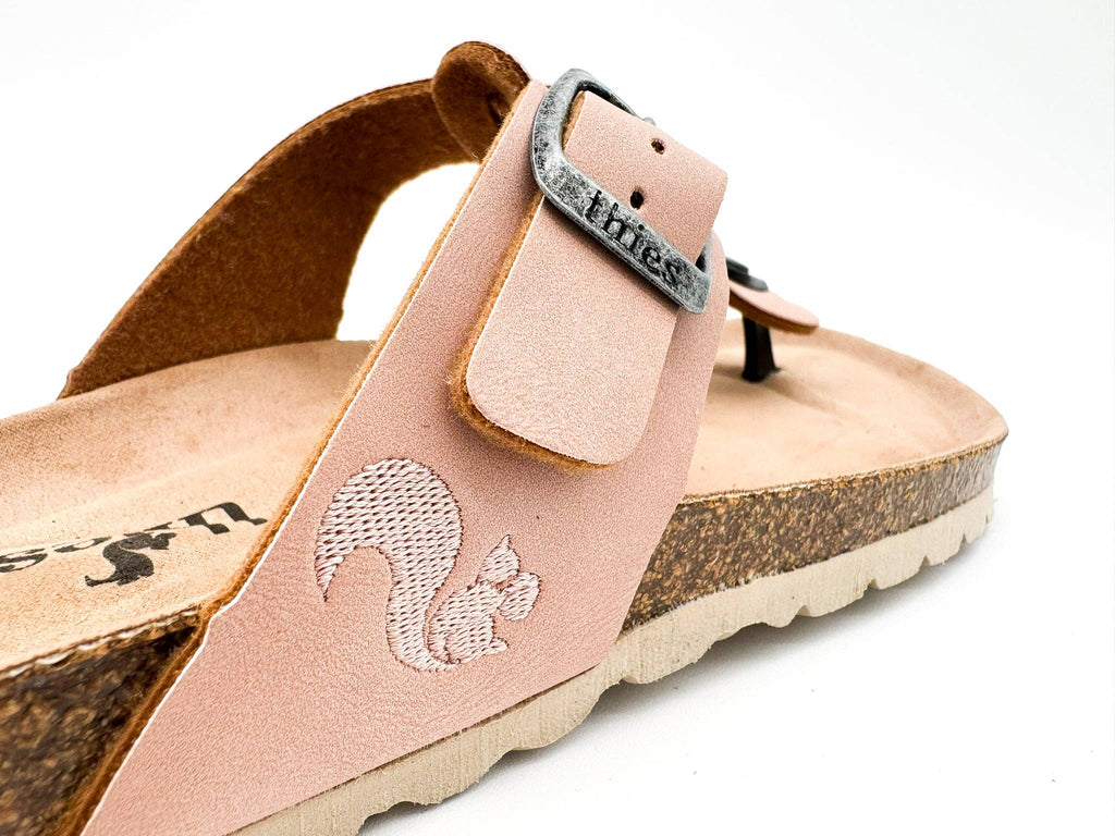 Thies 1856 ® Eco Thong Braid Sandale vegan blassrosa
