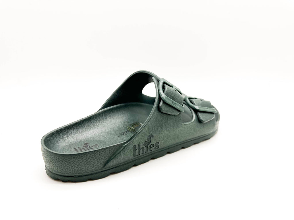 Thies 1856 ® Ecofoam Sandale vegan waldgrün