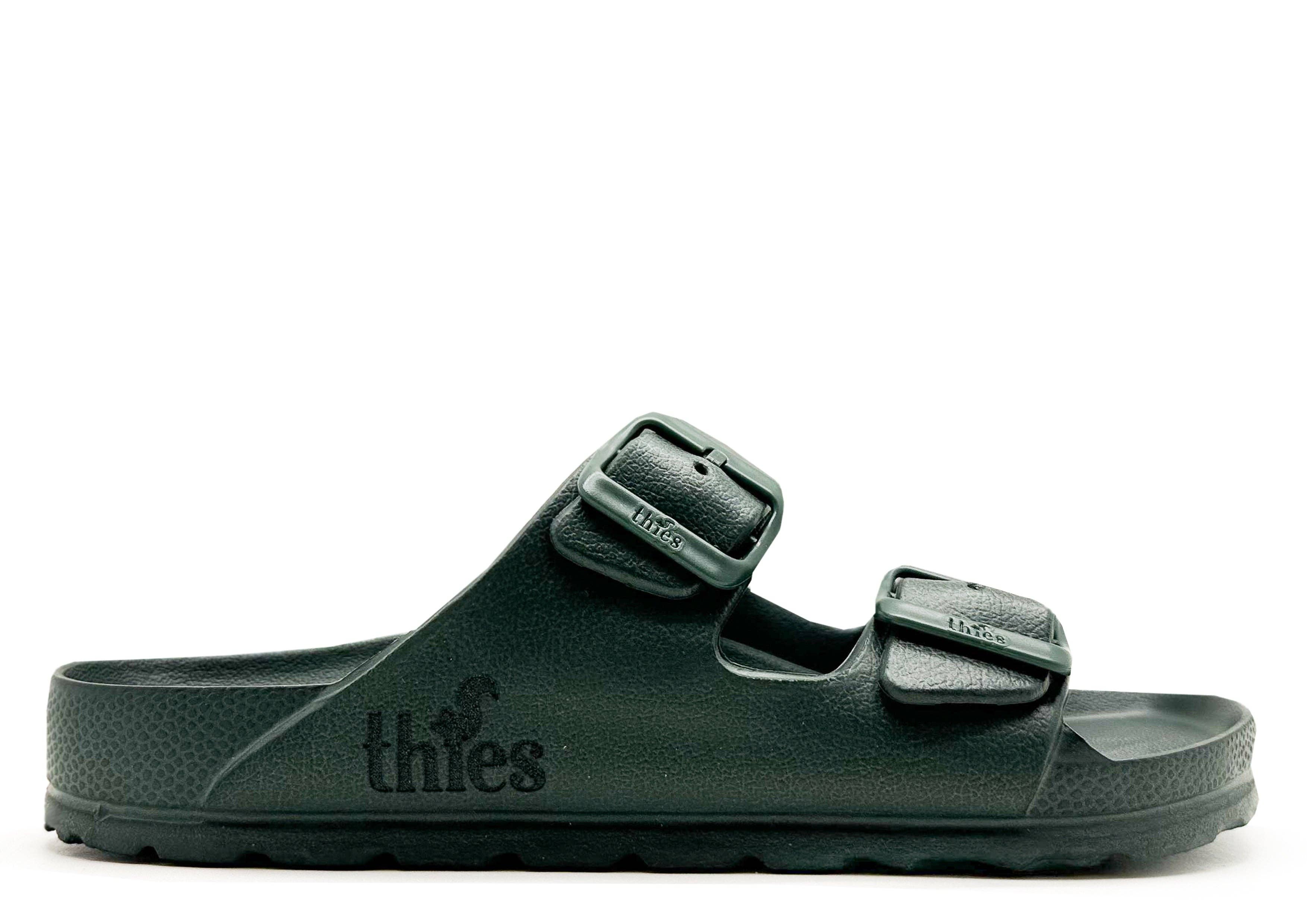 Thies 1856 ® Ecofoam Sandale vegan waldgrün