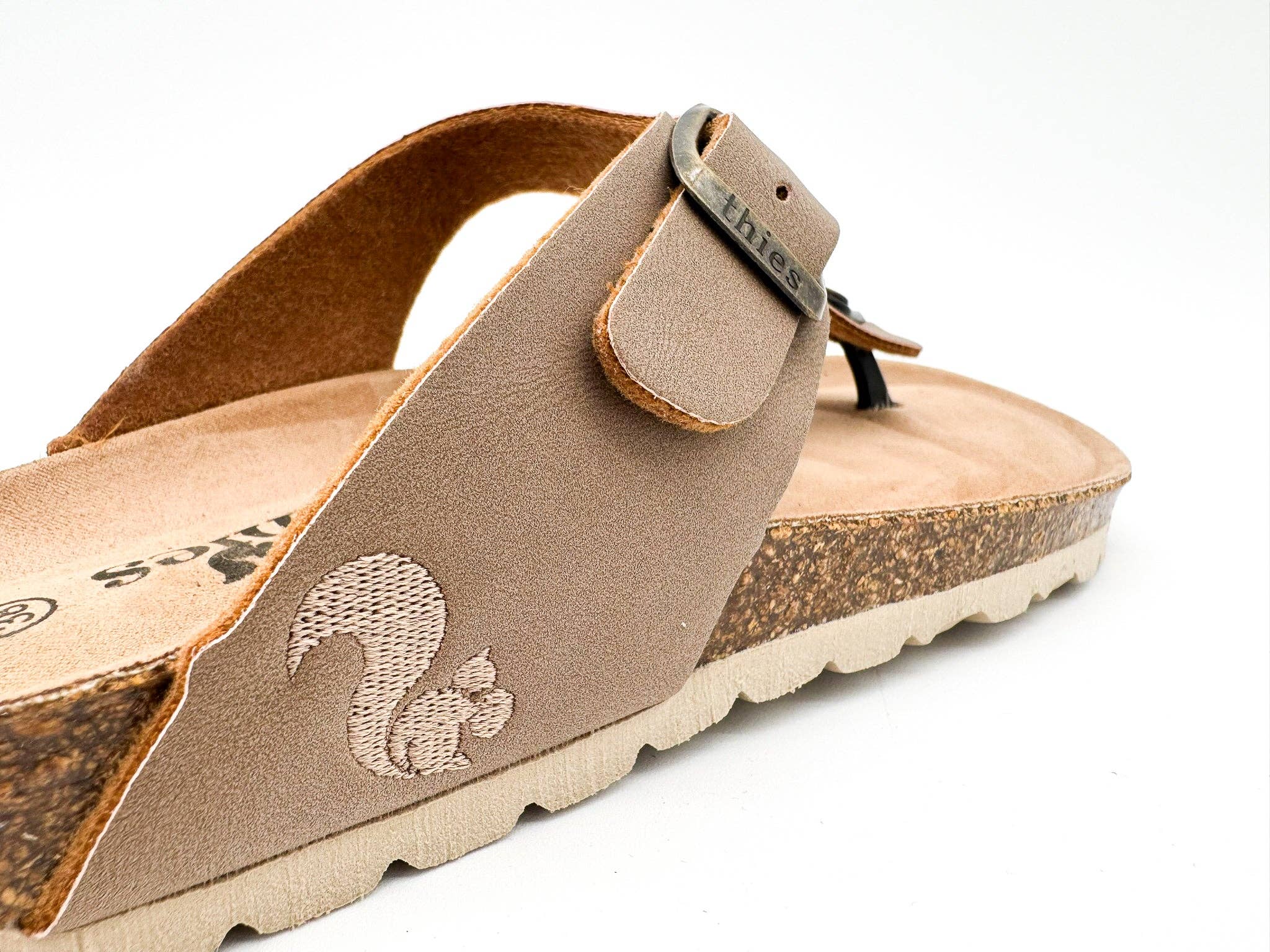 Thies 1856 ® Eco Bio Zehentrenner vegan elephant grey