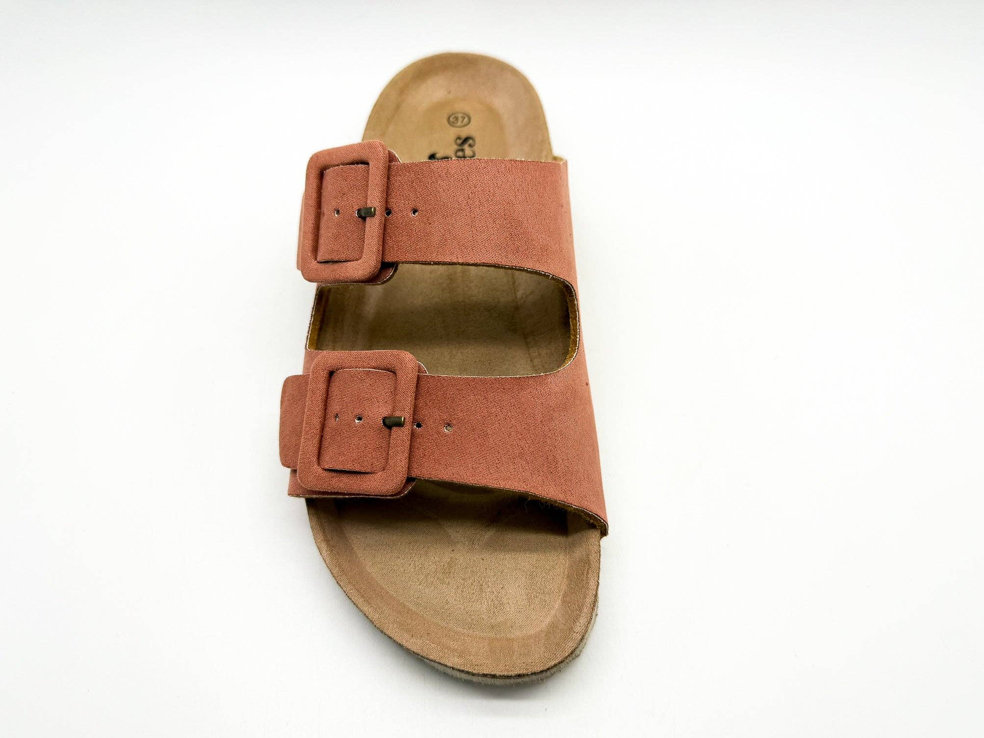 Thies 1856 ® Eco Bio bedeckte Sandale, vegan, Terrakotta-Rose: Rosa / Veggie-Wildleder recyceltes PES / 41