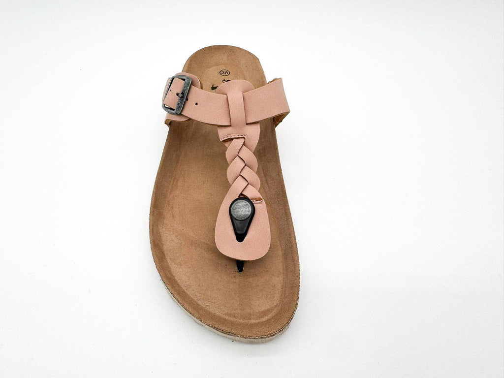 Thies 1856 ® Eco Thong Braid Sandale vegan blassrosa