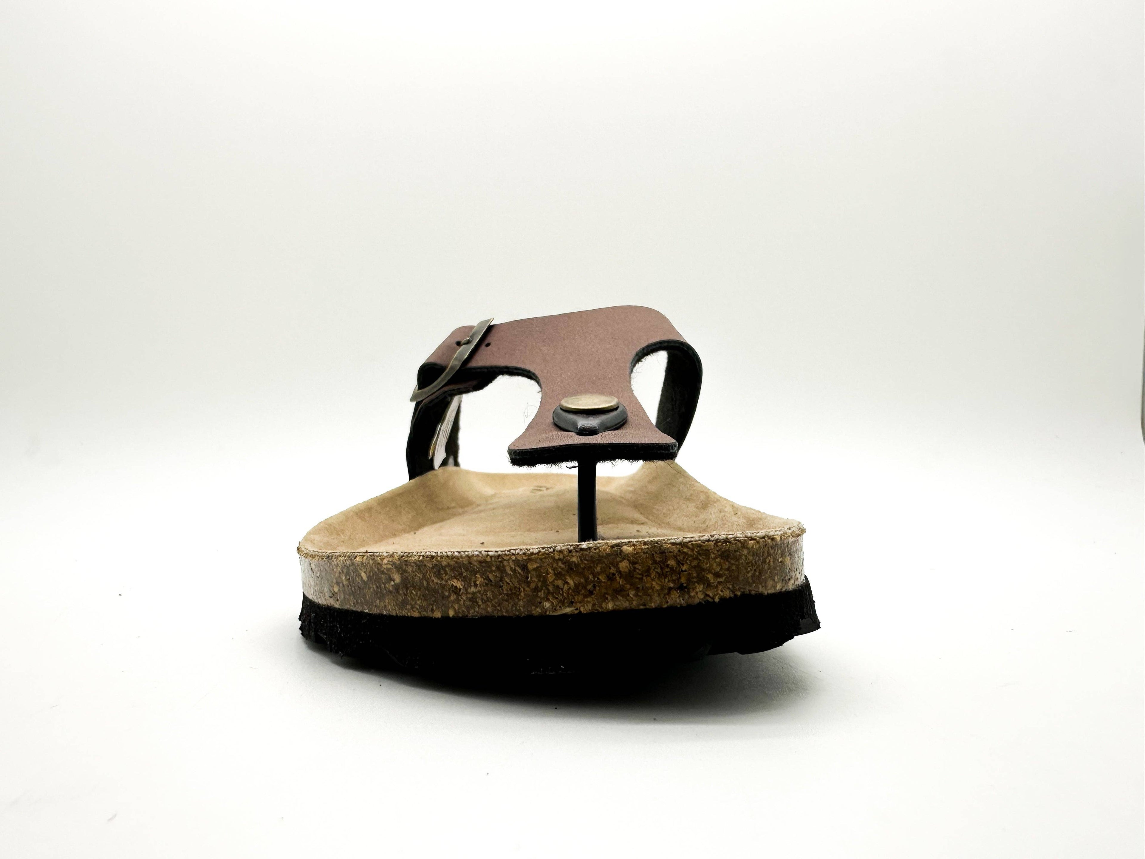 Thies 1856 ® Eco Bio Zehensandale vegan in Schokoladenfarbe