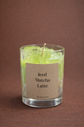 Iced Matcha Latte – Matcha Duftkerze im Iced-Drink-Look – Frontansicht, VomKaff