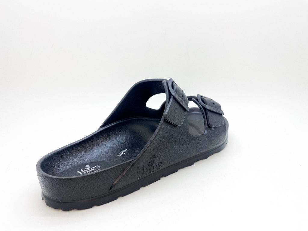 Thies 1856 ® Ecofoam vegane Sandale in Schwarz