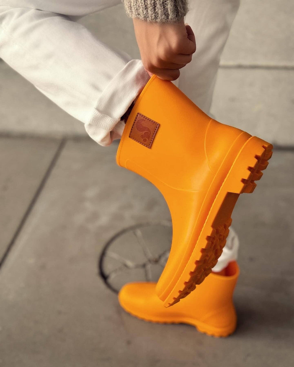 Thies® Bio-Regenstiefel Orange Juice vegan | 100 % wasserdichte, biologisch abbaubare Regenstiefel