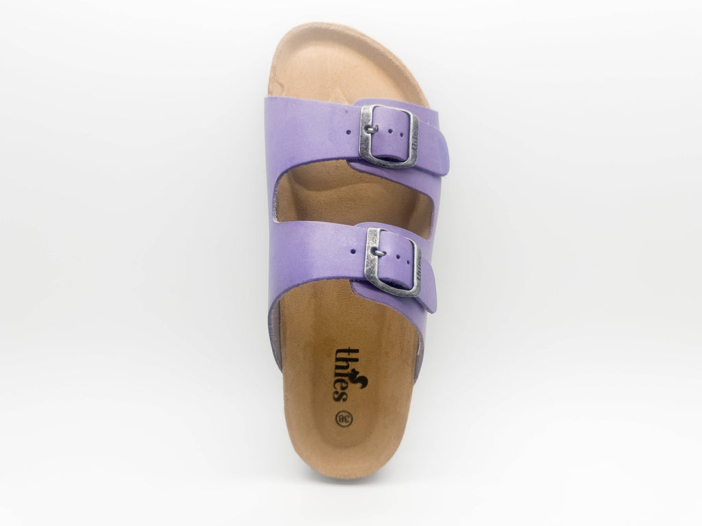 Thies 1856 ® Eco-Leder-Sandale Lavendel