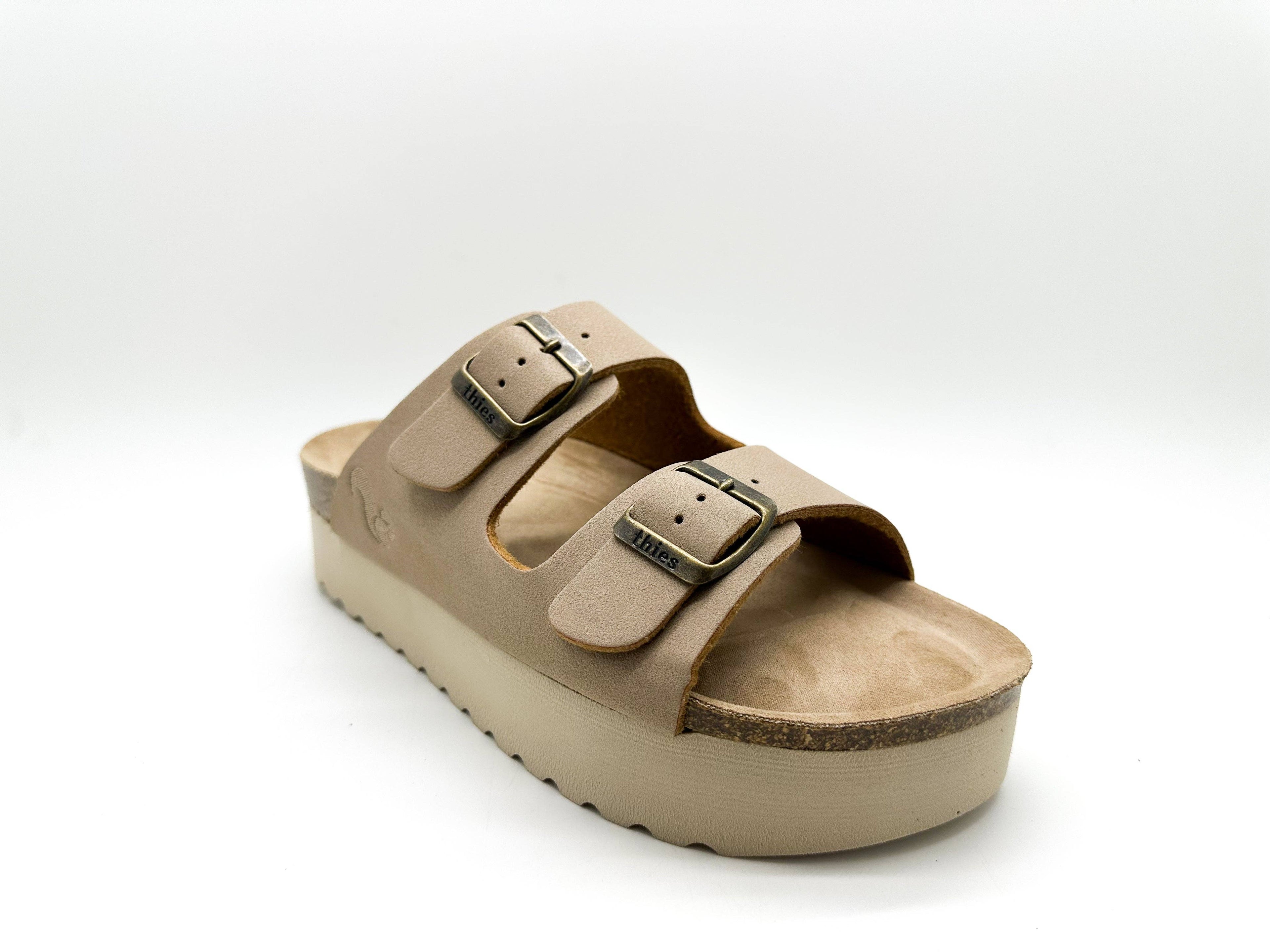 Thies 1856 ® Eco Bio Plateau Sandale vegan creme
