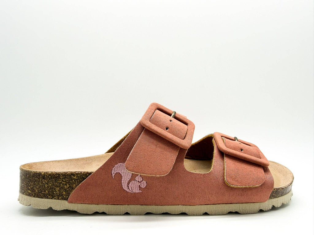 Thies 1856 ® Eco Bio bedeckte Sandale, vegan, Terrakotta-Rose: Rosa / Veggie-Wildleder recyceltes PES / 40