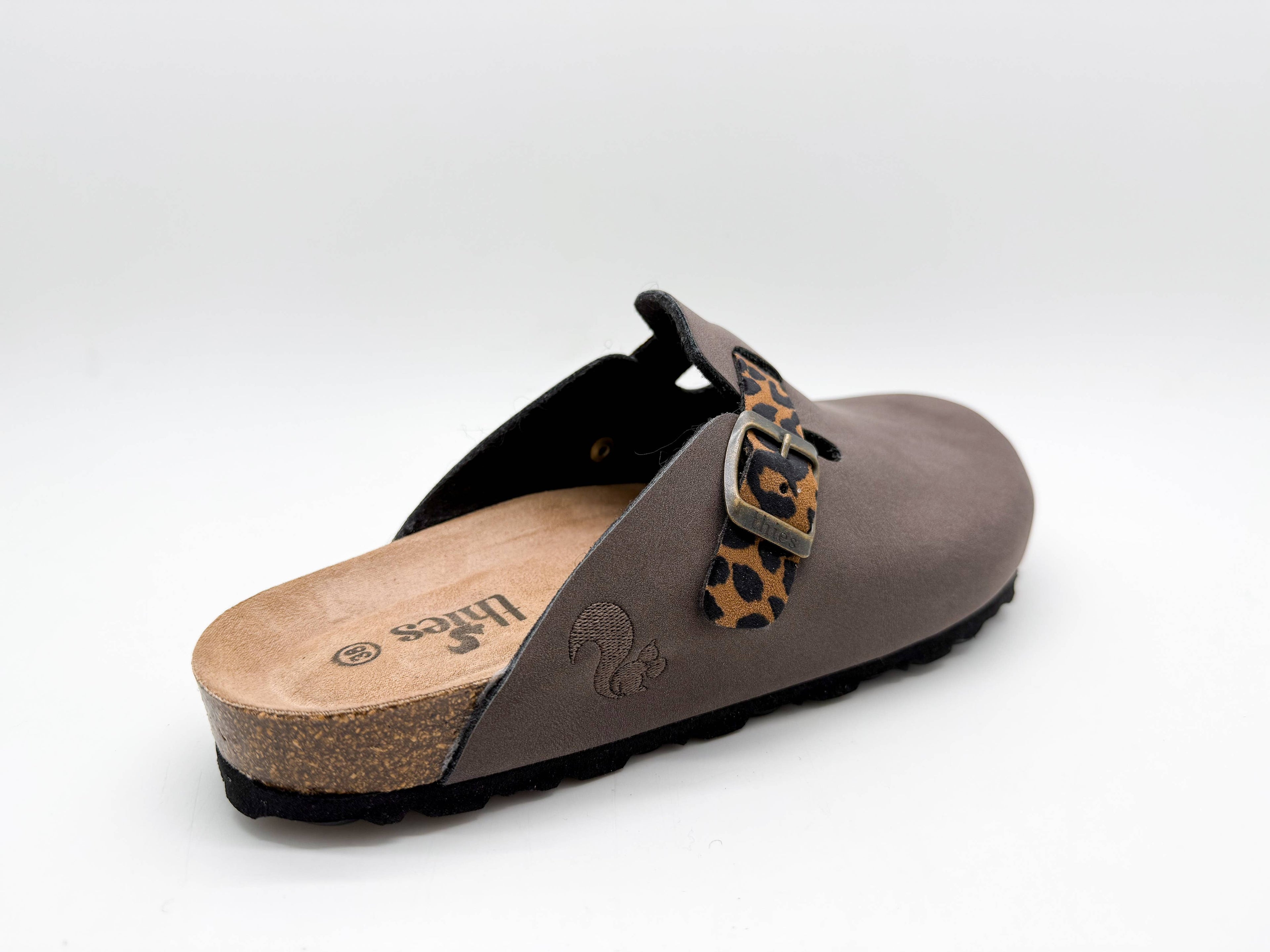 Thies 1856 ® Eco Bio Leo Belt Clog vegan Mocca Leo