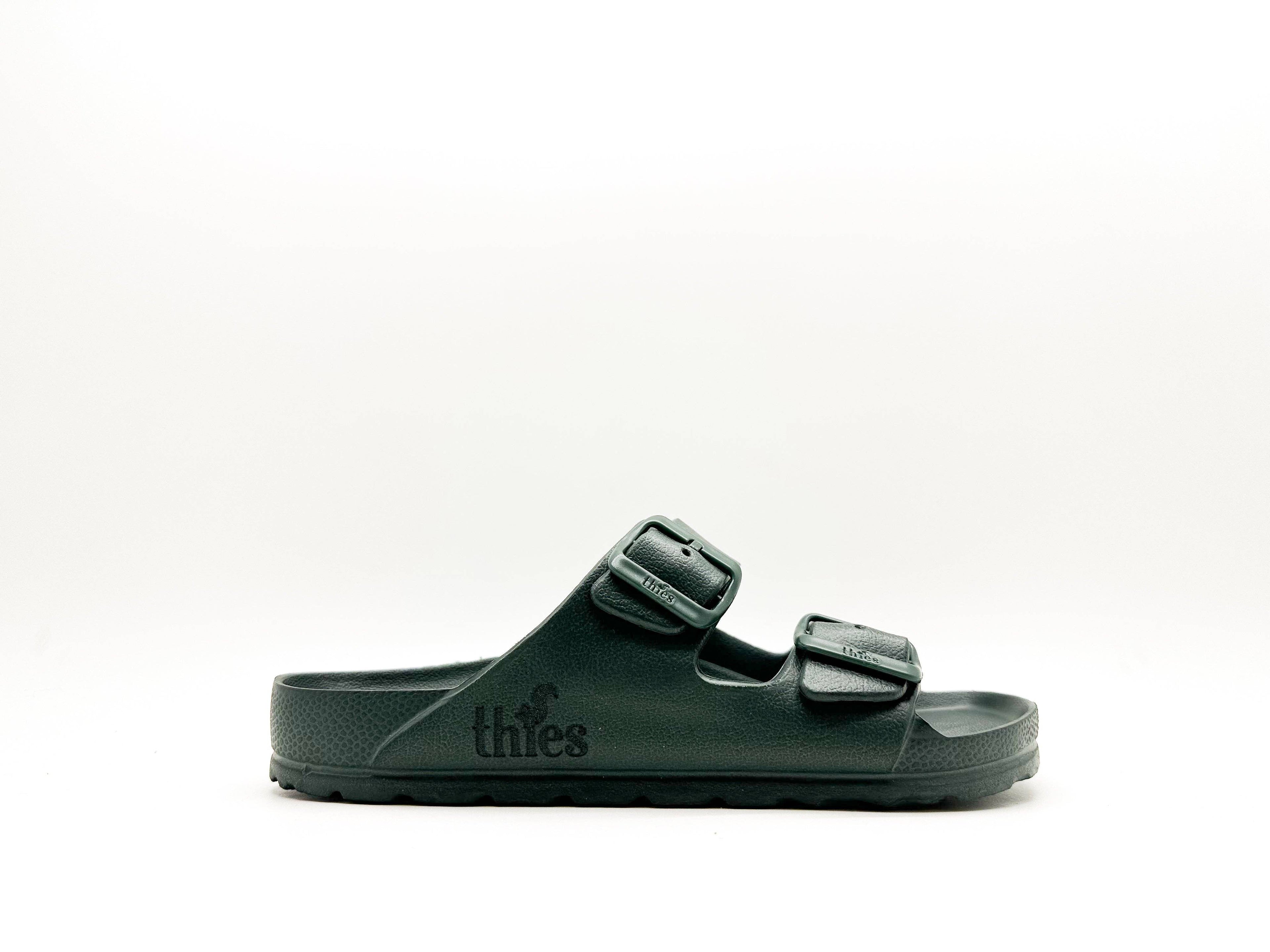 Thies 1856 ® Ecofoam Sandale vegan waldgrün